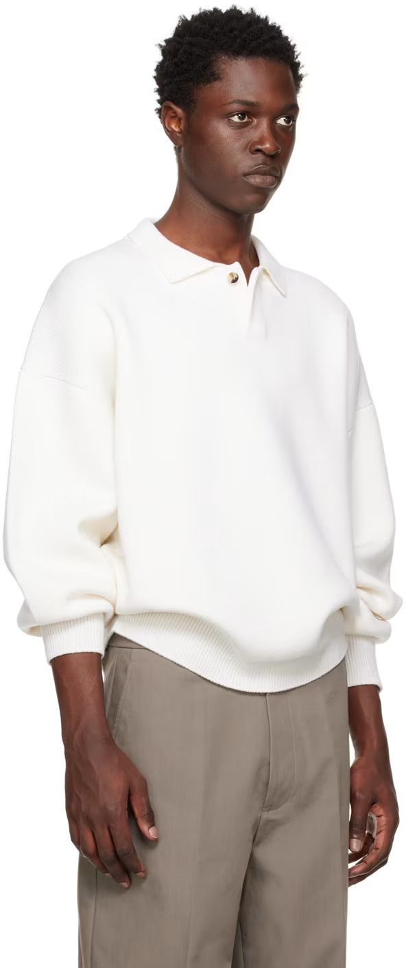 image of Fear Of God Off-White Button Placket Polo in Off White, Men's (Size Medium)
