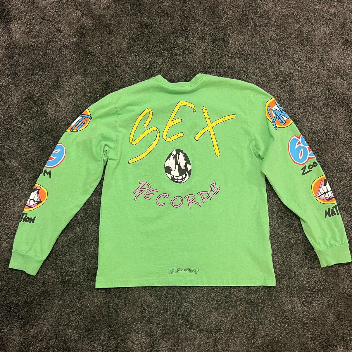 chrome-hearts-chrome-hearts-matty-boy-sex-records-green-long-sleeve