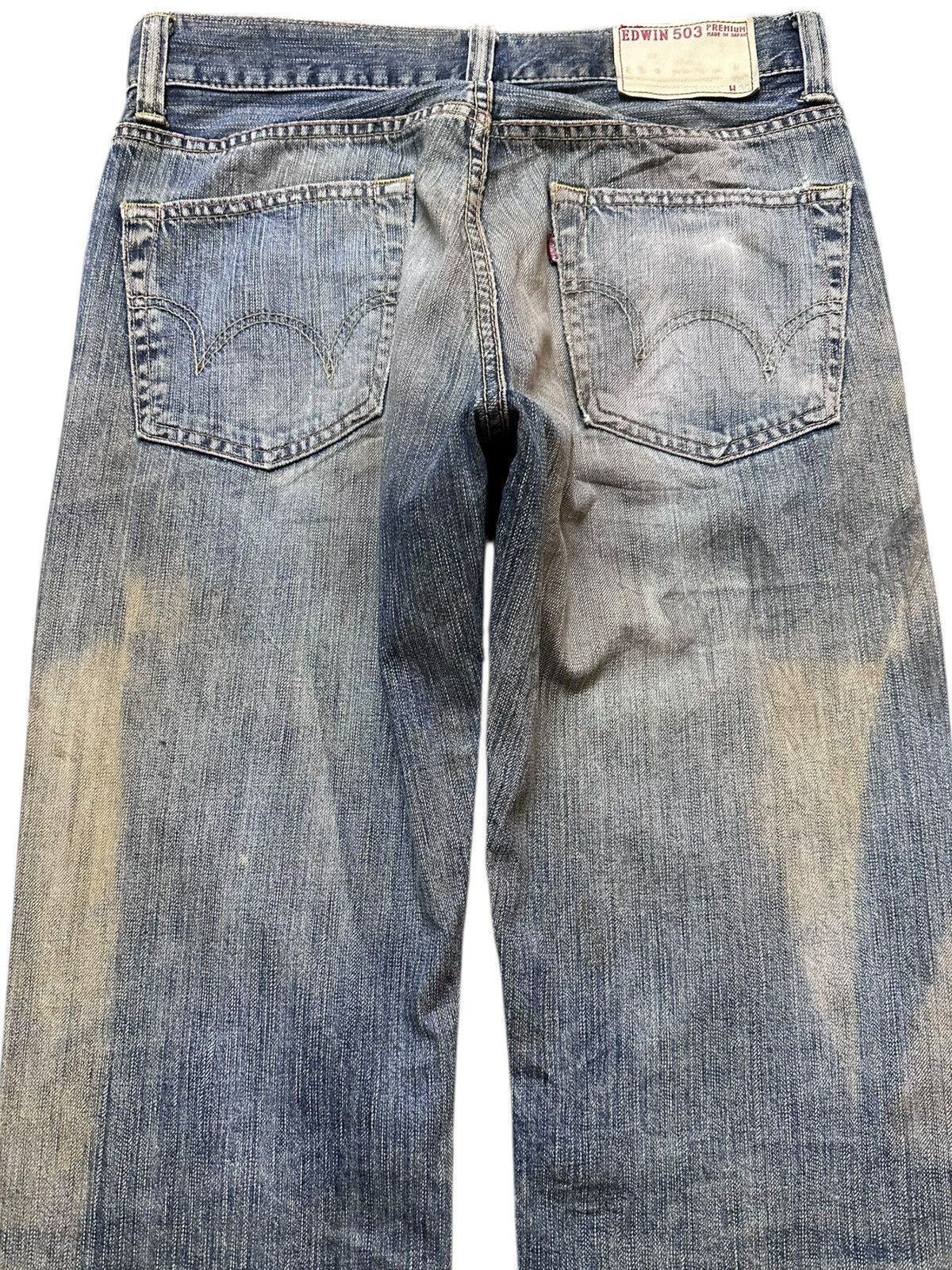 Edwin Vintage Edwin 503 Premium Mudwash Grunge Distressed Denim Size US 31 - 6 Thumbnail