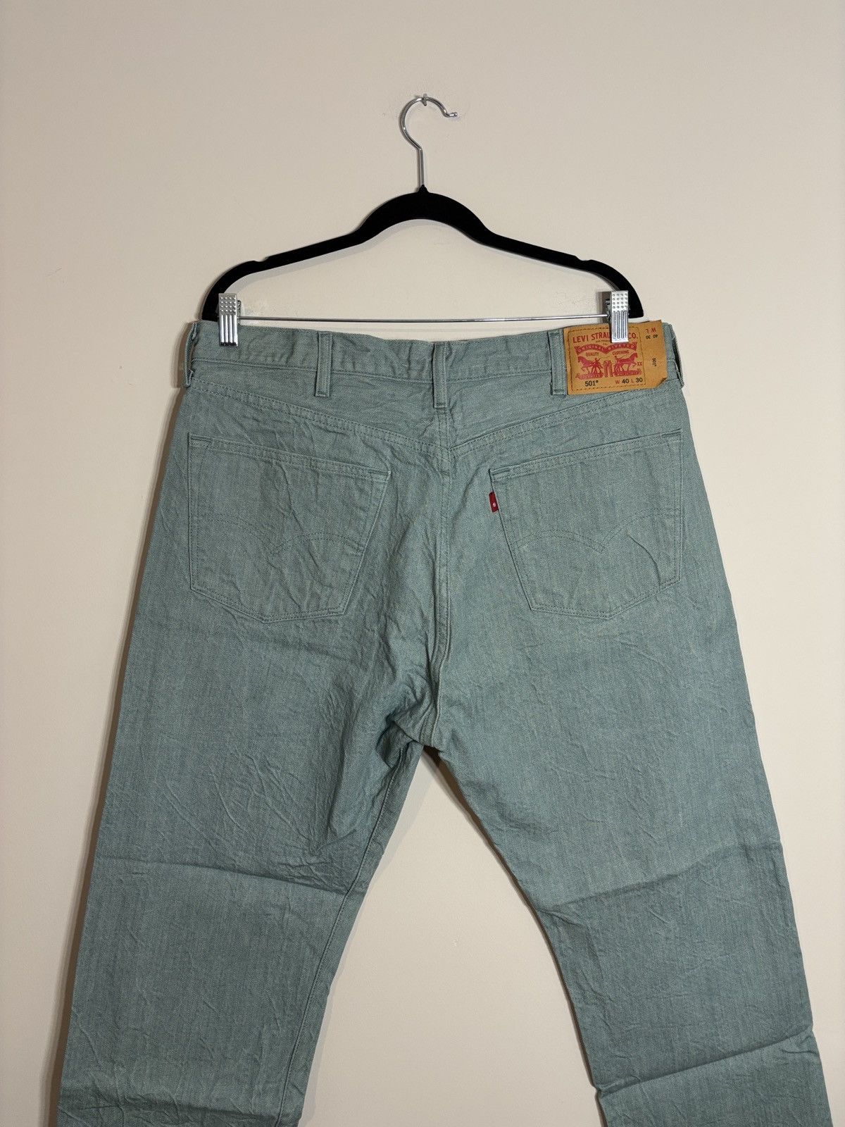Levi's Levi’s 501 White Oak Cone Denim Jeans Moss Green Size US 38 / EU 54 - 4 Thumbnail