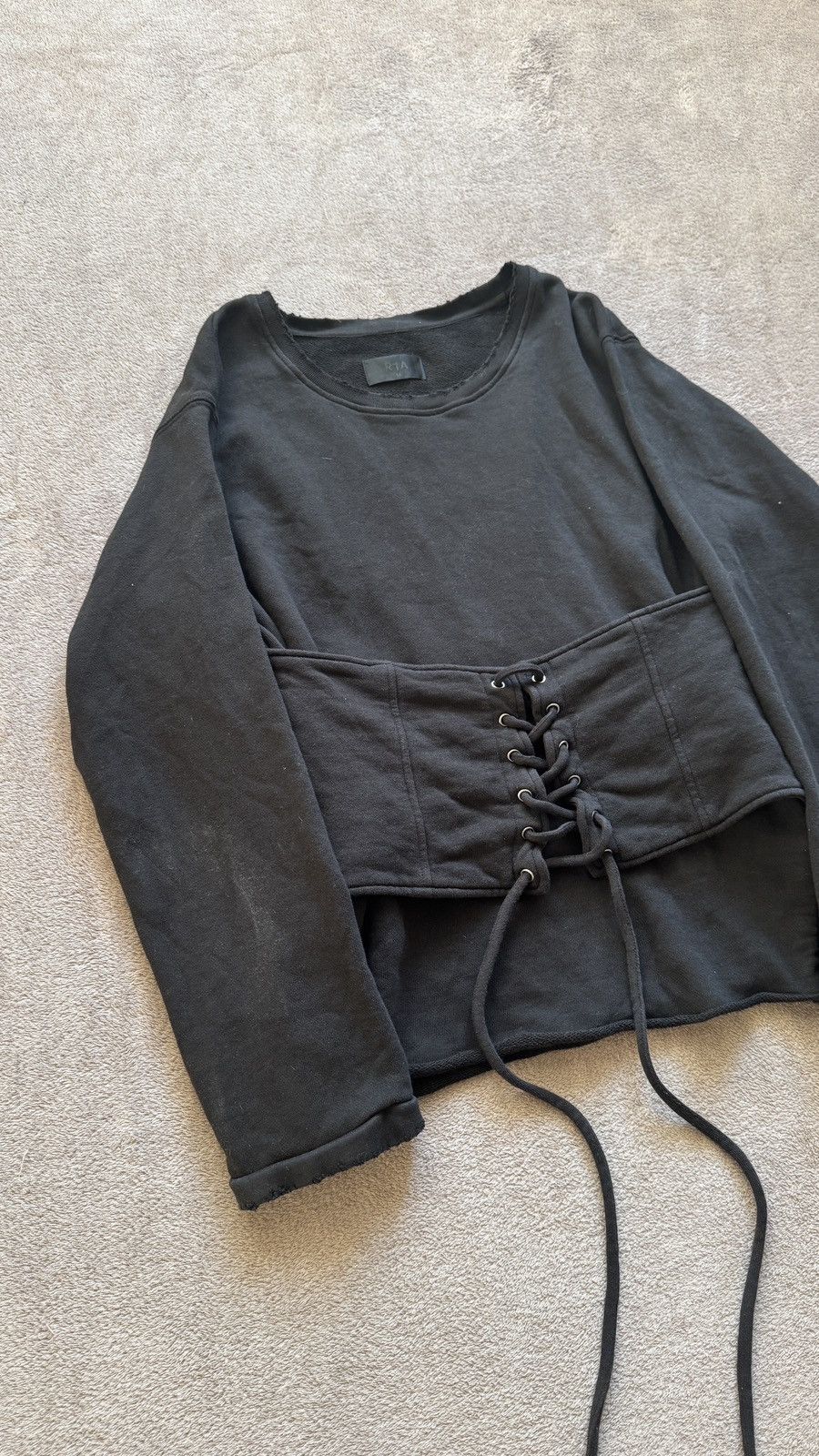 If Six Was Nine RTA Sweater Colette Corset Waistband Distressed Grunge y2k Size US M / EU 48-50 / 2 - 3 Thumbnail