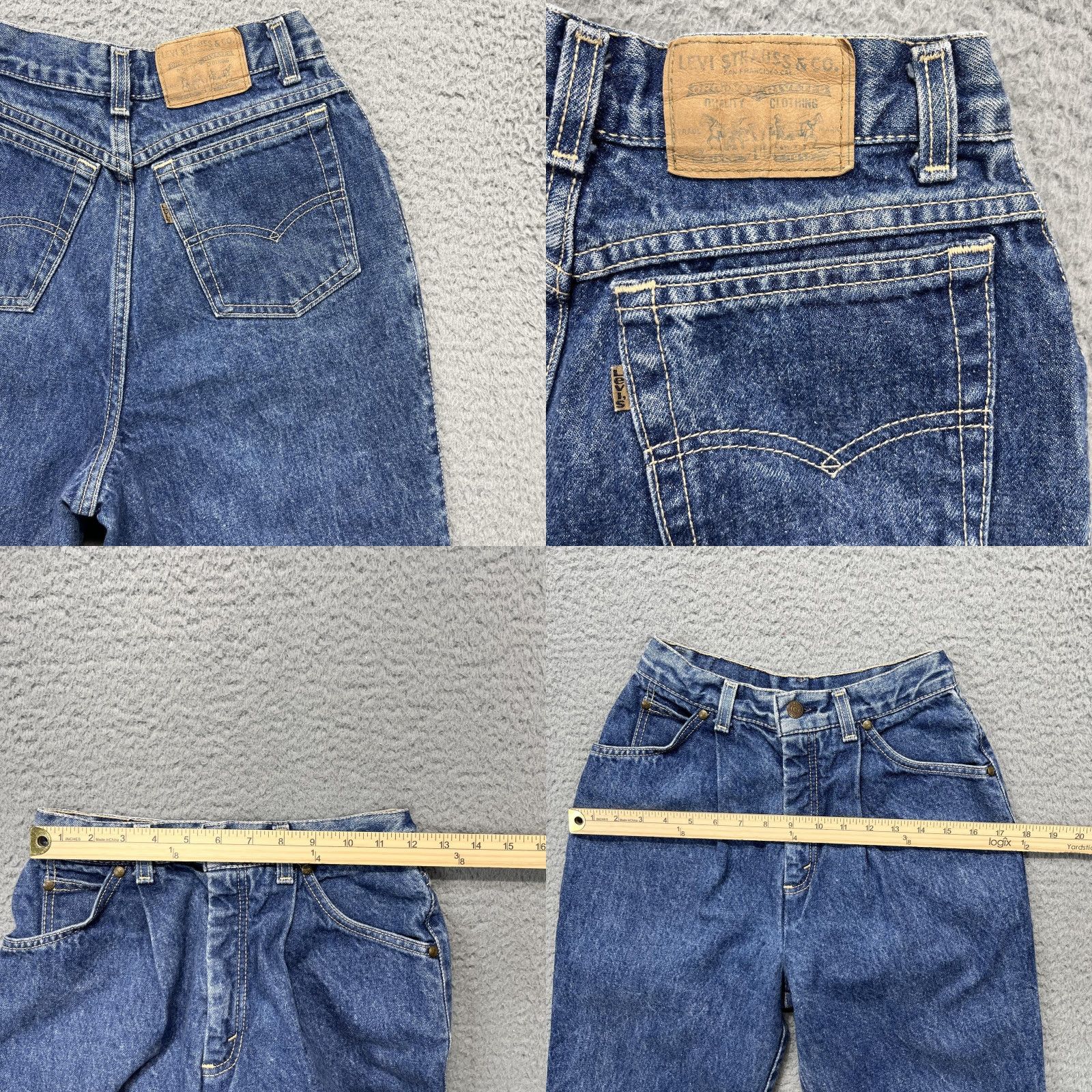 VINTAGE Levi's Mom Jeans Womens 24Wx27L Faded Wash Denim Cowgirl High Waist USA 90s