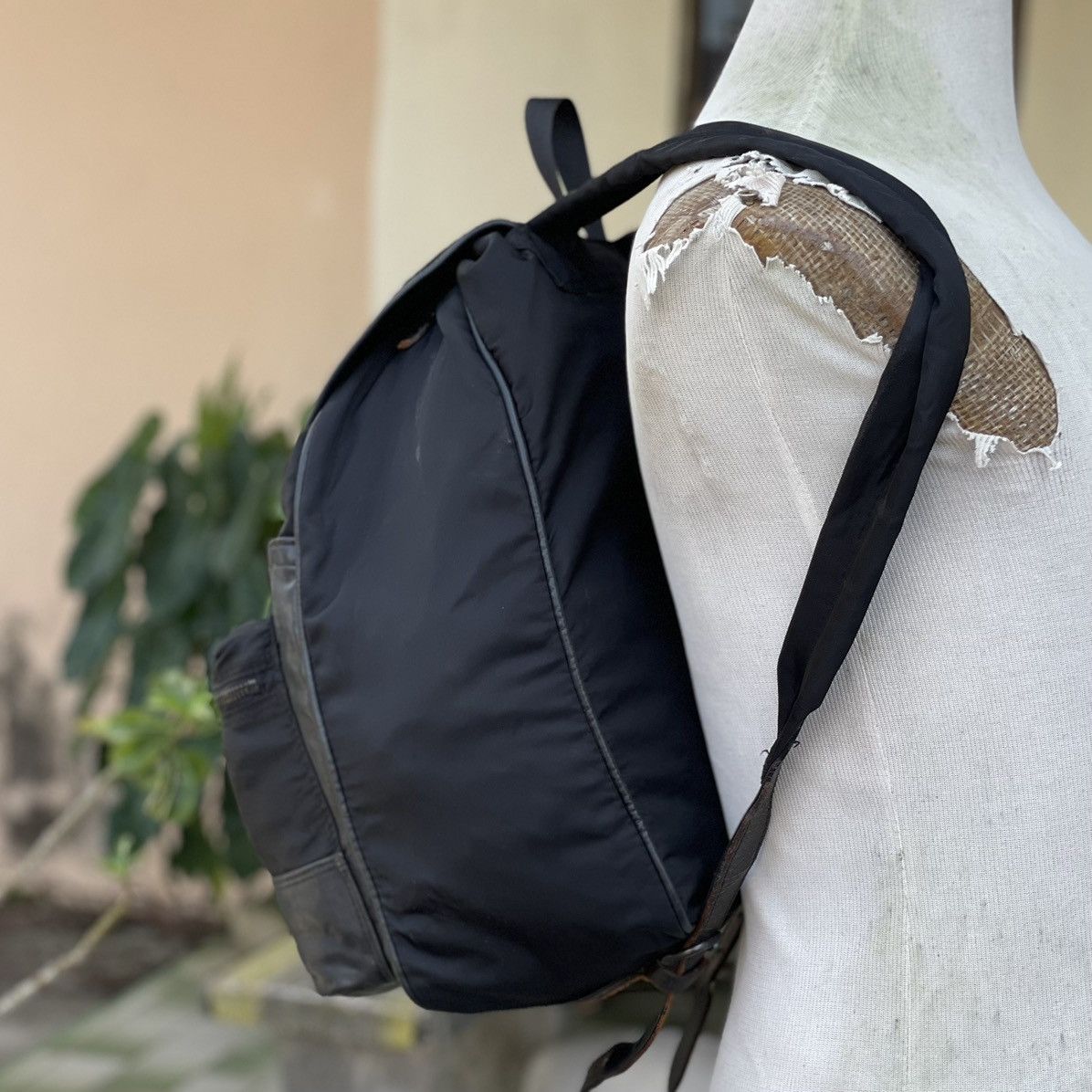 Y's × Yohji Yamamoto × Yves Saint Laurent Pour Homme Y'saccs Black Nylon Backpack Size ONE SIZE - 3 Thumbnail