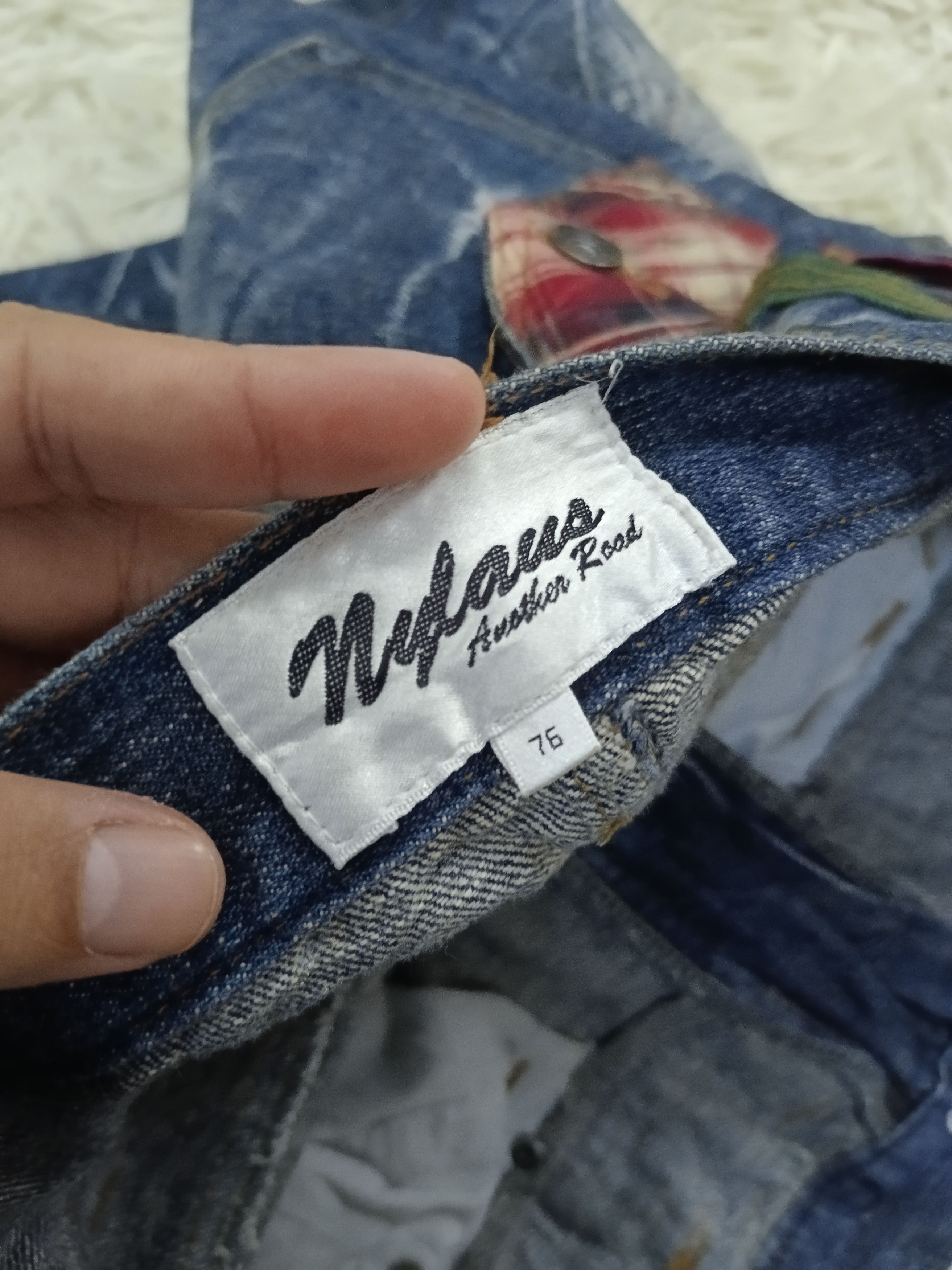 Japanese Brand INSANE 90s SICK DOUBLE WAIST NYLAUS DENIM PANTS Size US 30 / EU 46 - 7 Thumbnail