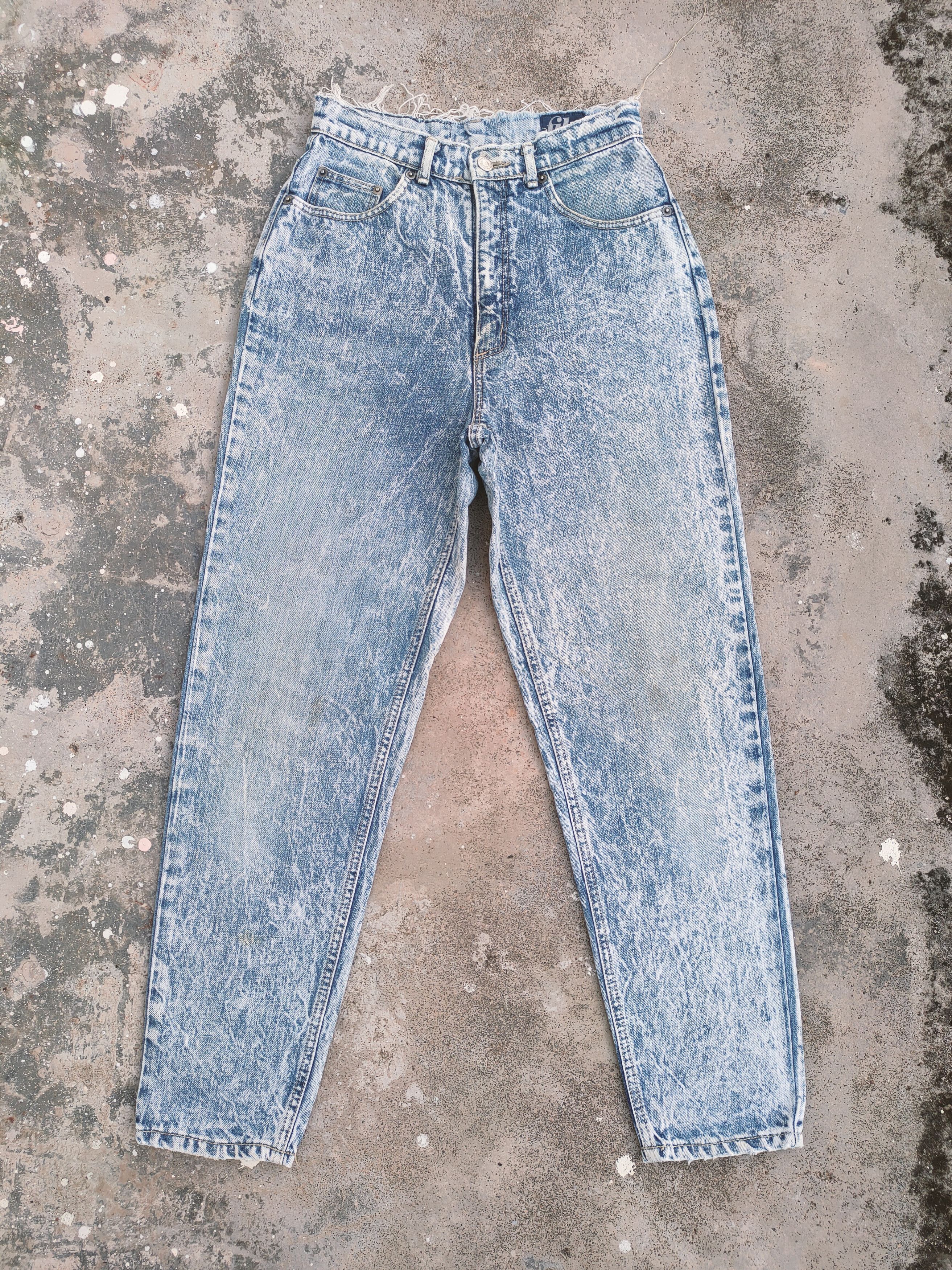 VINTAGE JAPANESE FADED MUD WASH DENIM JEANS PANTS