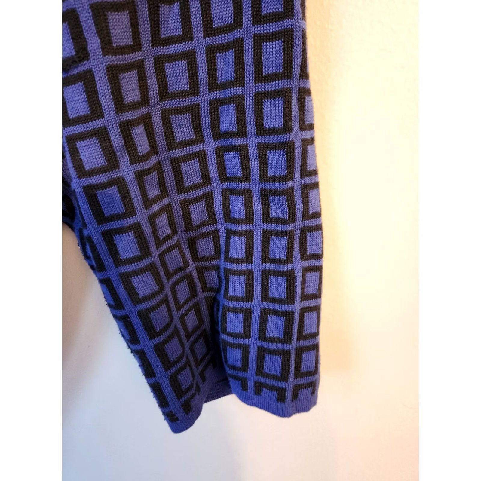 Vintage Liz & Me Platinum Collection Cardigan Indigo Royal Blue 3X Button Front Knit 100% Cotton Geometric Women Plus Size Mulit Occasion Woolless? Size XXL / US 16-18 / IT 52-54 - 5 Thumbnail