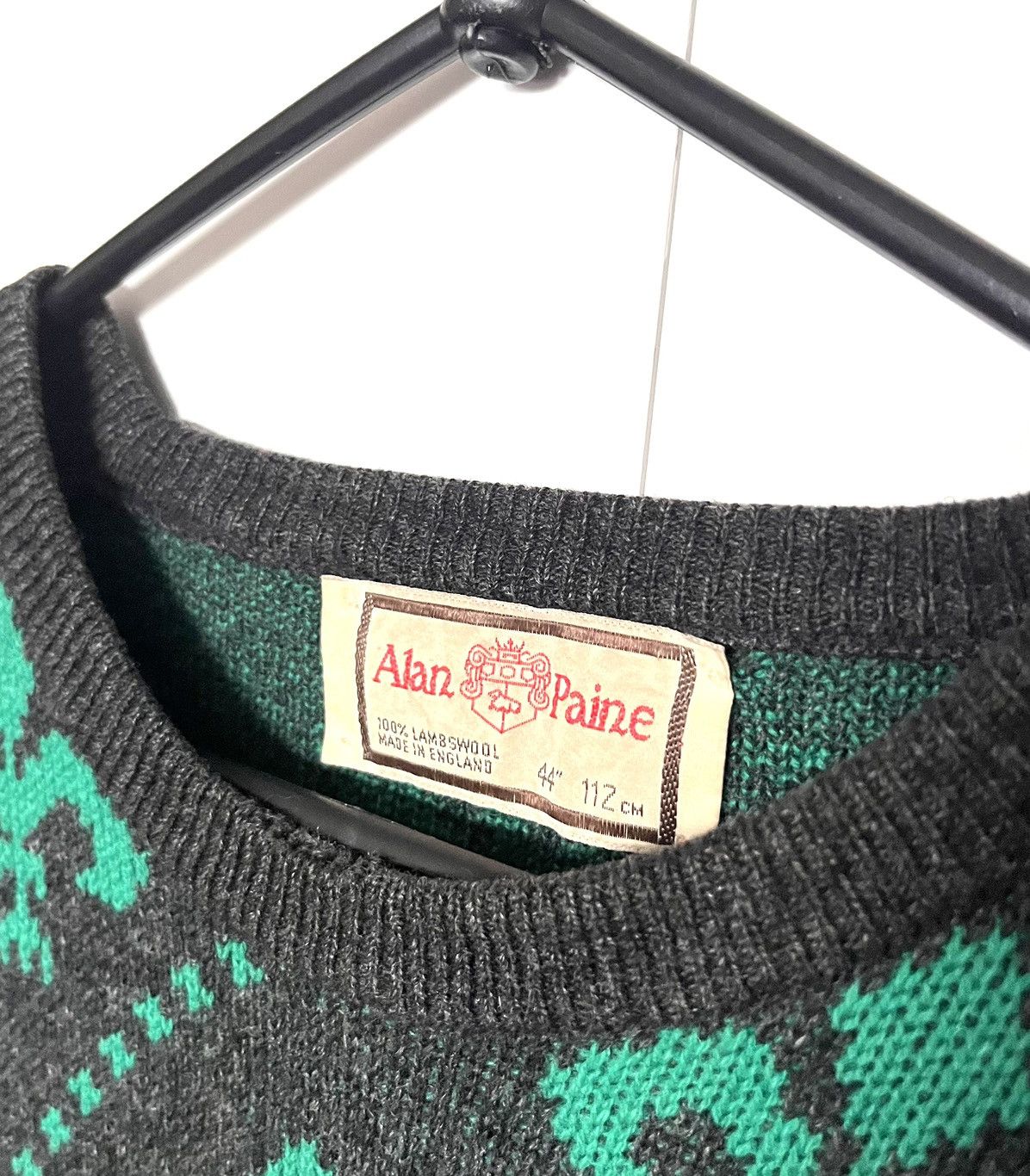Hysteric Glamour × Vintage 🏴󠁧󠁢󠁥󠁮󠁧󠁿Vintage 90s Alan Paine Wool Sweater Size US L / EU 52-54 / 3 - 6 Thumbnail