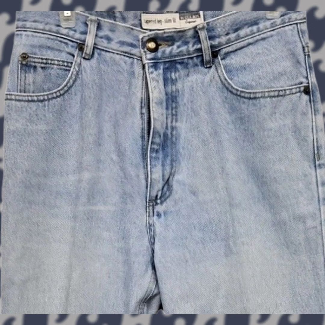 Bugle Boy VINTAGE Bugle Boy High Rise Tapered Jeans Women 10 Blue Denim 80s 90s Slim Cotton Zip Button Size 32" / US 10 / IT 46 - 1 Thumbnail