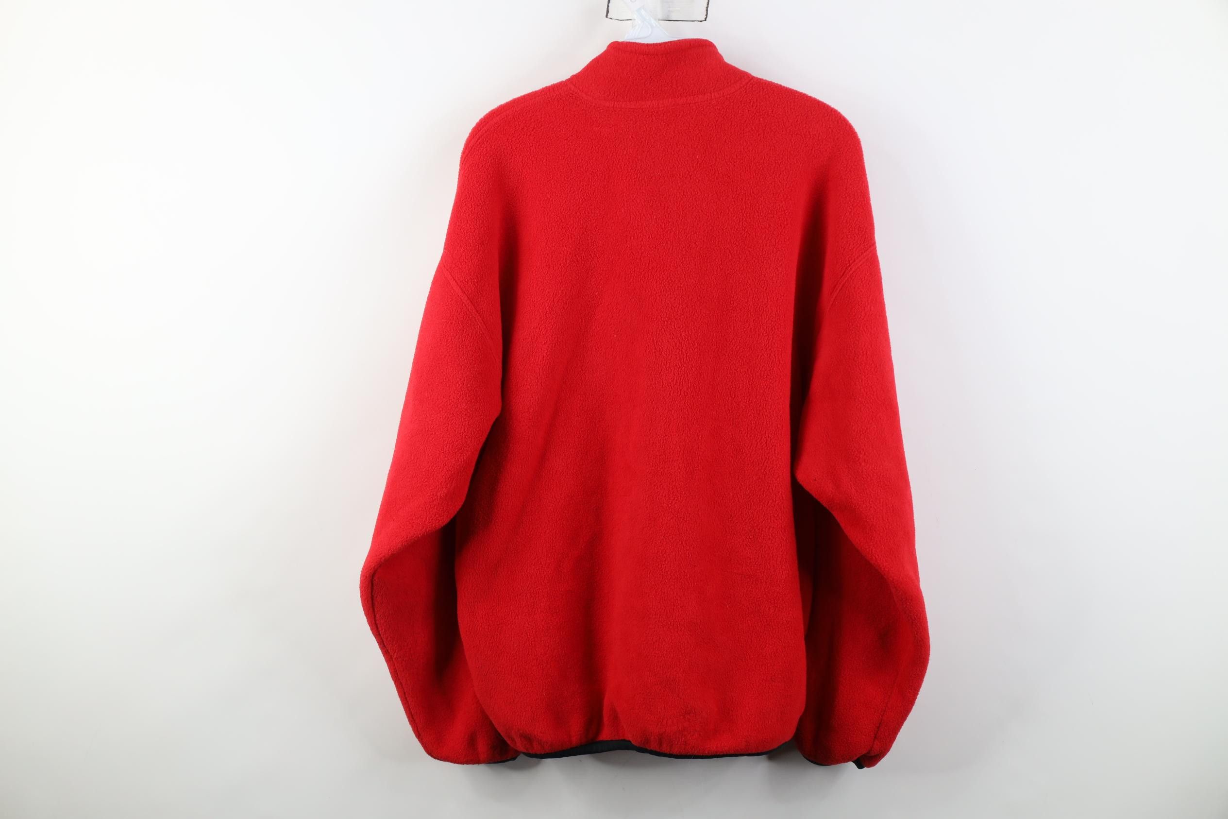 Russell Athletic Vintage 90s Russell Athletic Button Fleece Sweater Red USA Size US L / EU 52-54 / 3 - 11 Thumbnail