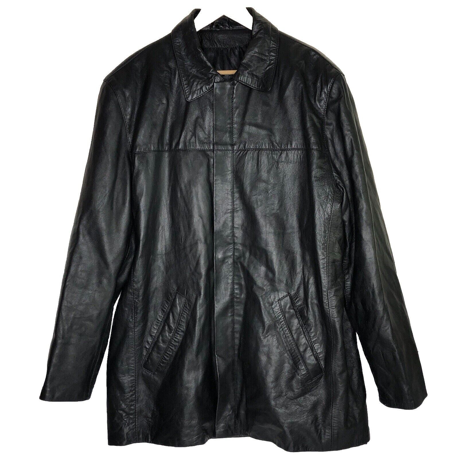 Other Se-ka Men Black Soft Lamb Leather Jacket Size XL Full zip Size US XL / EU 56 / 4 - 1 Thumbnail