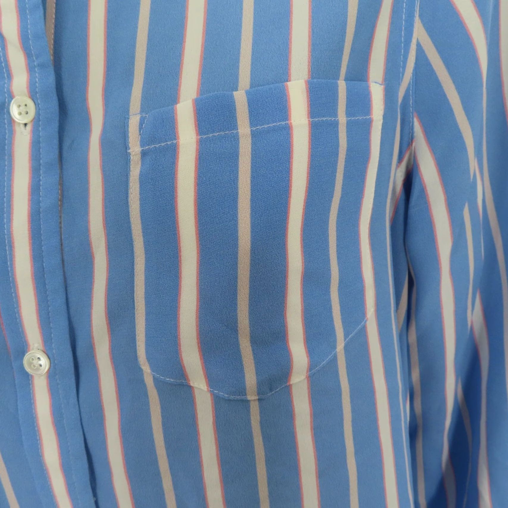 Rails Rails Womens Small Kate New Haven Stripe Blue Pink Collared Button Front Shirt Size S / US 4 / IT 40 - 3 Thumbnail
