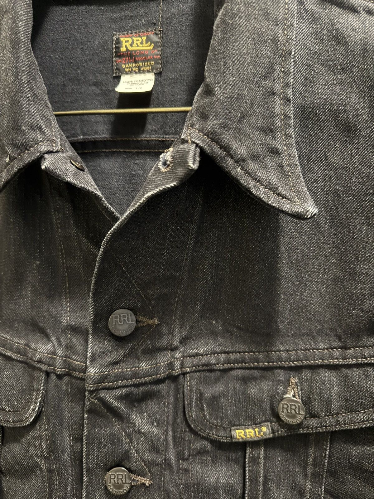 RRL Ralph Lauren RRL Black Denim Jacket Size US L / EU 52-54 / 3 - 2 Thumbnail