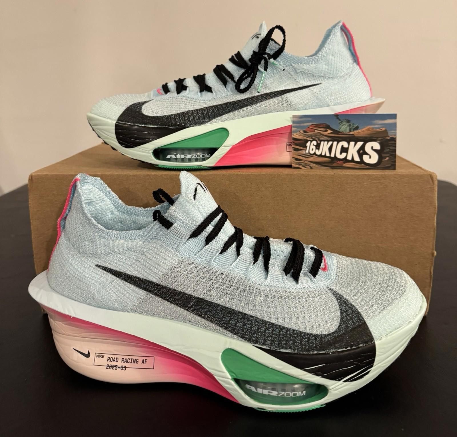 Nike Nike Air Zoom Alphafly Next% 3 Glacier Blue Black Mint Foam Size US 9 / EU 42 - 1 Thumbnail