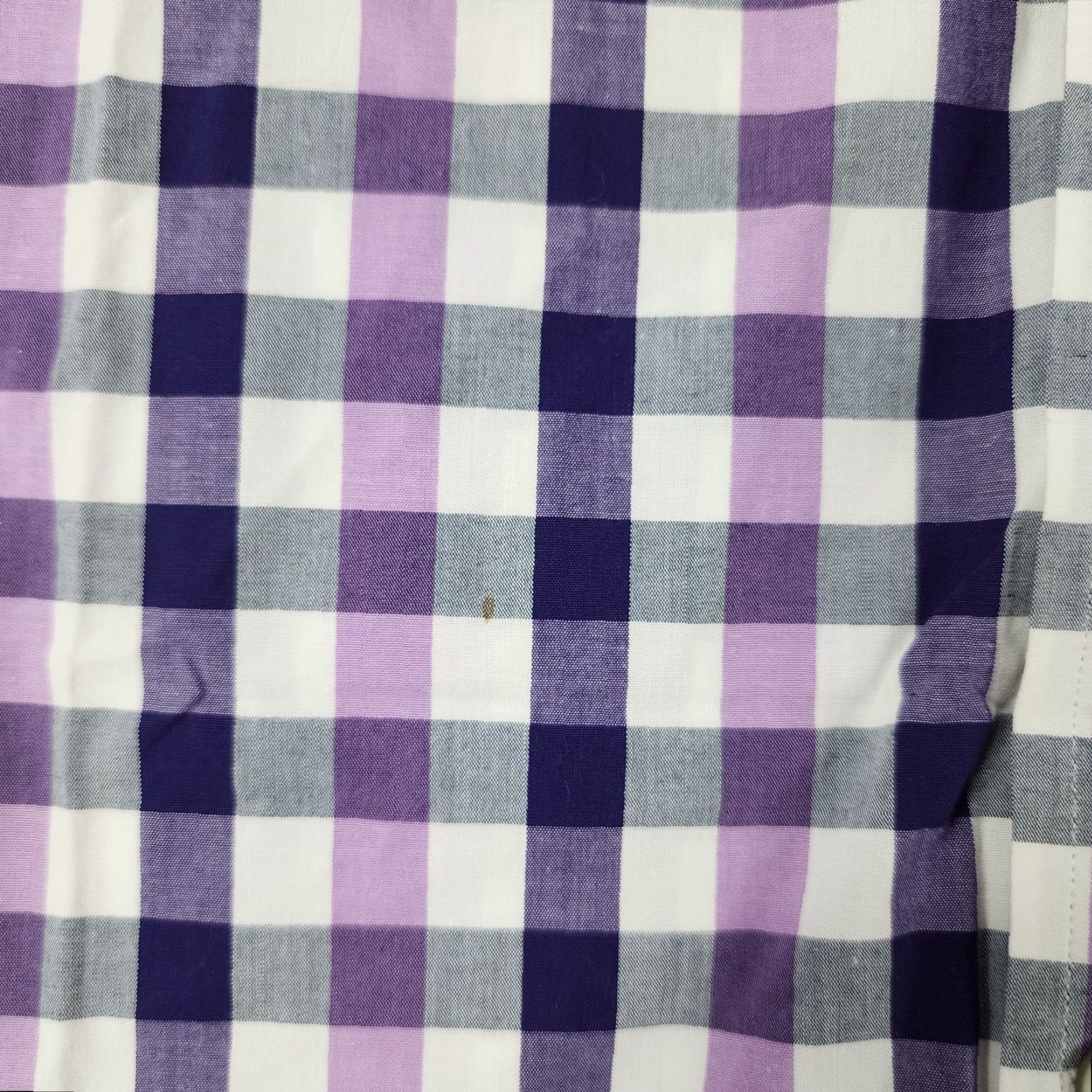 Banana Republic Banana Republic Men's Plaid Short Sleeve Button-Up Shirt Size L Purple Size US 33 - 3 Thumbnail