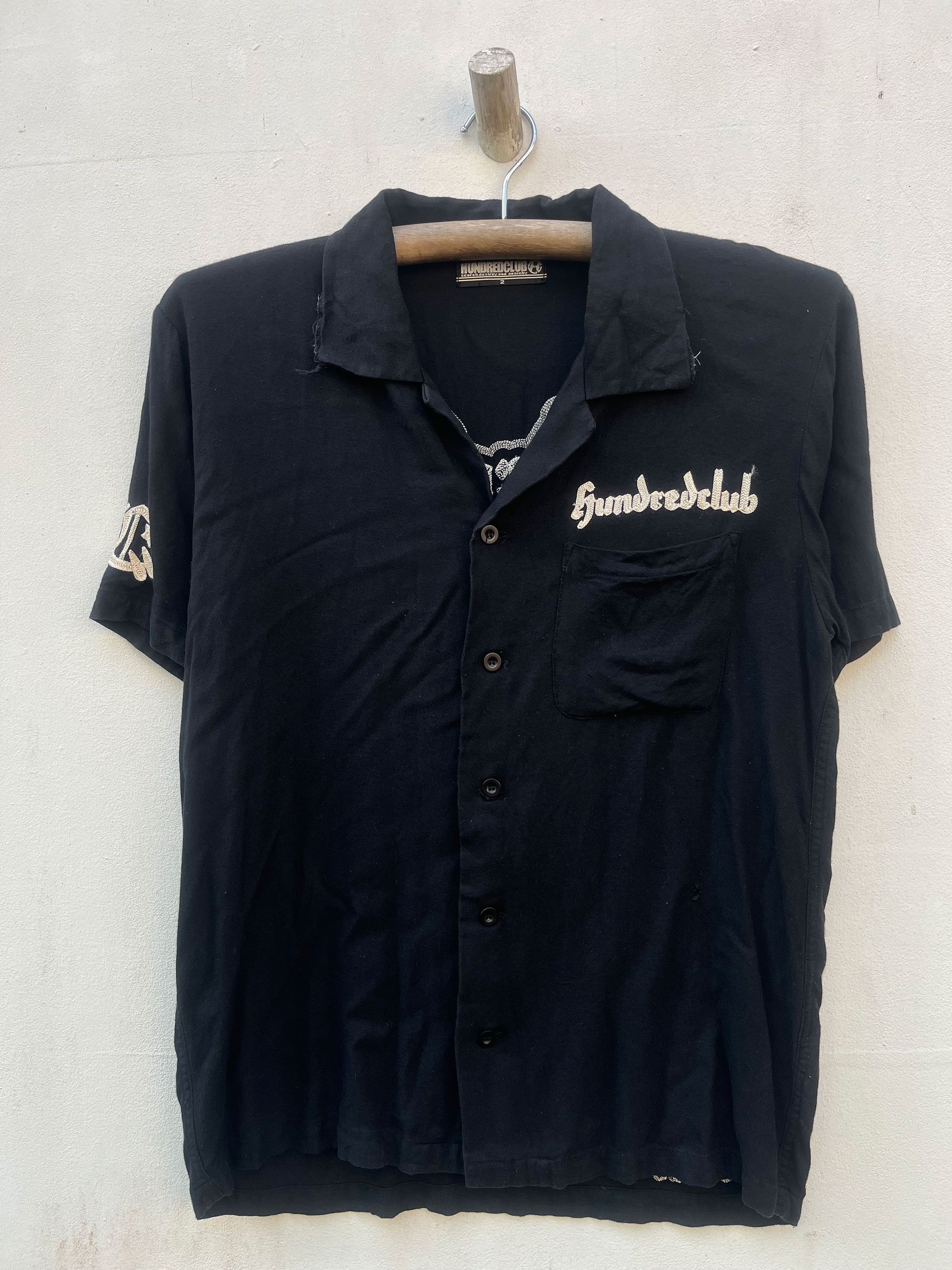 Seditionaries Hundred Club Skull Embdoidery Open Collared Short Sleeve Size US M / EU 48-50 / 2 - 1 Thumbnail
