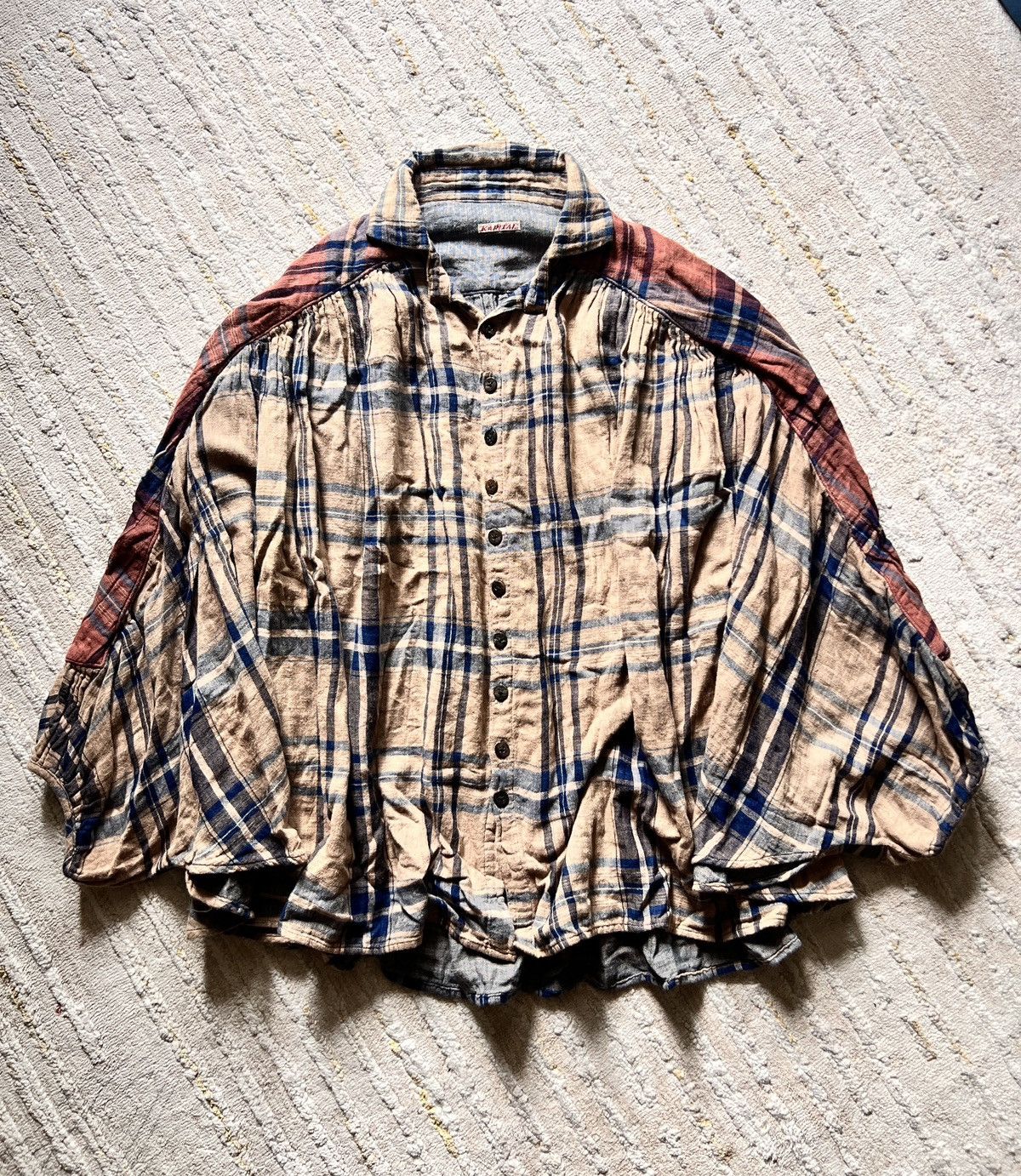 Kapital Kapital Checkered Poncho Button Up Shirt Size US S / EU 44-46 / 1 - 15 Thumbnail