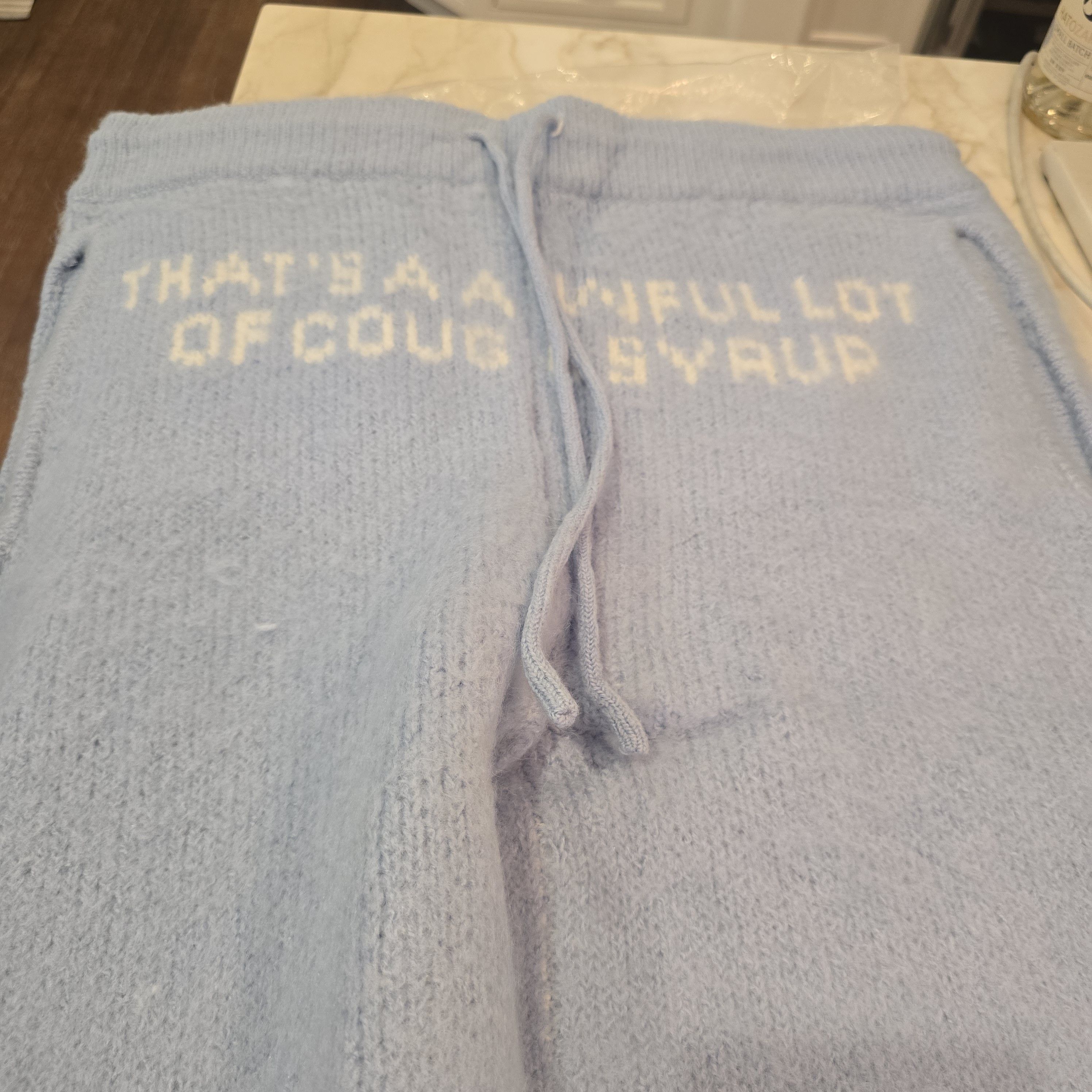 Awful Lot of Cough Syrup AWFUL LOT OF COUGH SYRUP LT BLUE MOHAIR PANT XL reg $250 Size US 36 / EU 52 - 4 Thumbnail
