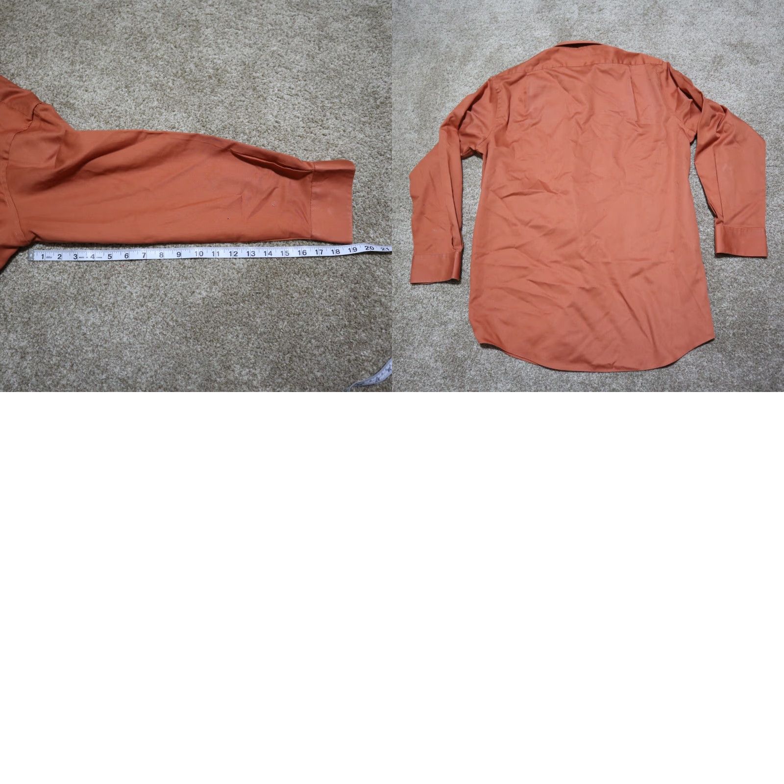 Van Heusen Van Heusen Button Up Shirt Orange Long Sleeve Regular Fit Men's 15.5 32/33 Size US L / EU 52-54 / 3 - 8 Thumbnail