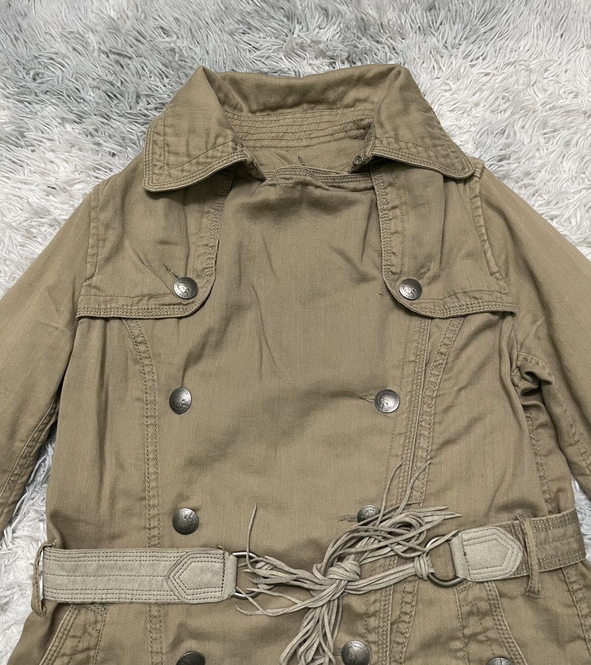 2000s G.O.A TECHTICAL PARKA JACKET LEATHER BELT