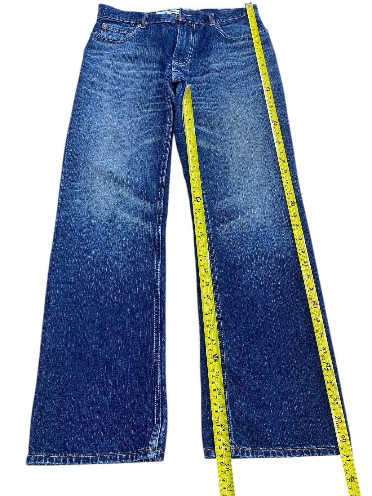 Gap GAP Whiskers Blue Wash Style Straight Cut Jeans Size US 32 / EU 48 - 7 Thumbnail