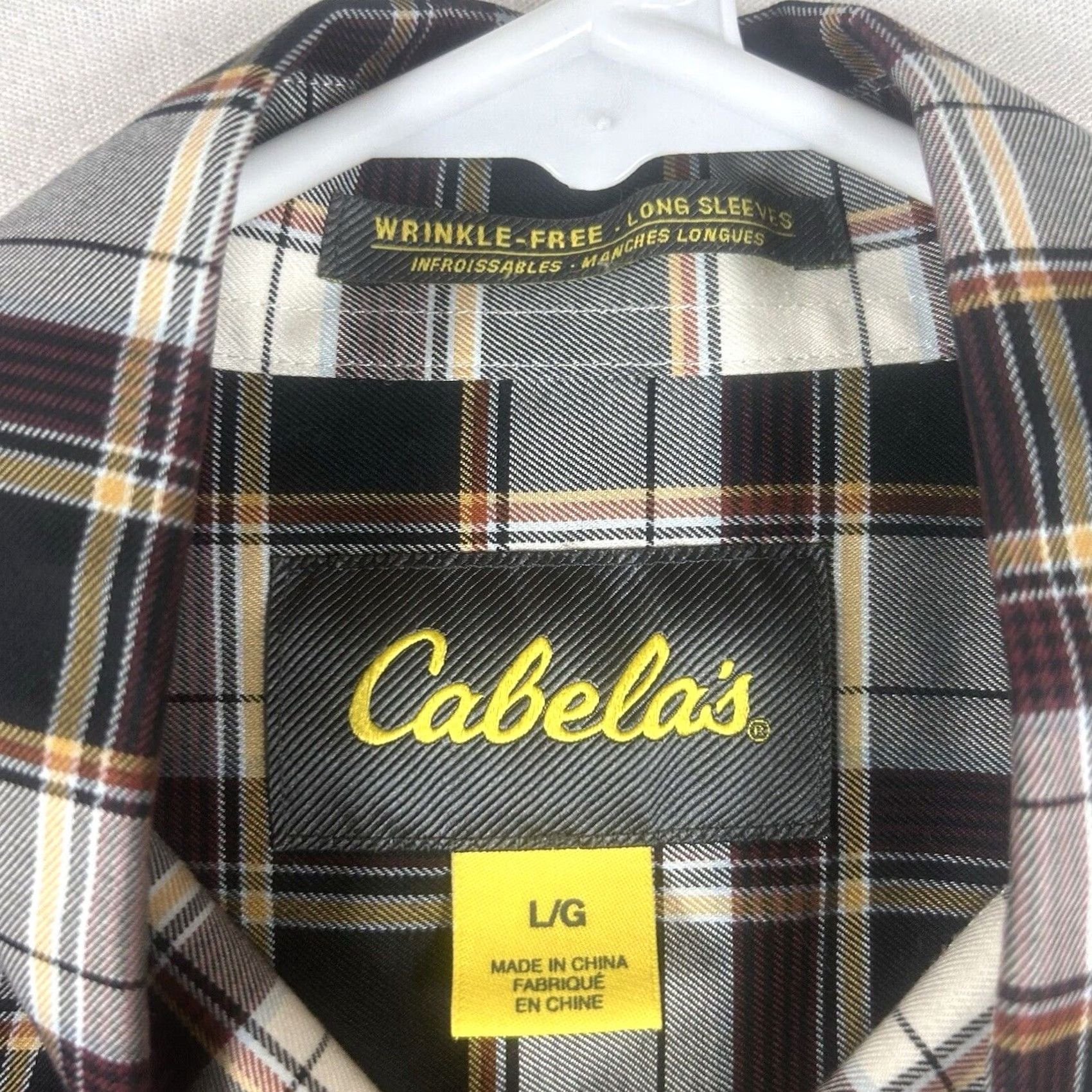 Vintage Cabela's Plaid Long Sleeve Button-Up Shirt Mens Large Wrinkle-Resistant Casual Work Cotton 100% Size US L / EU 52-54 / 3 - 3 Thumbnail