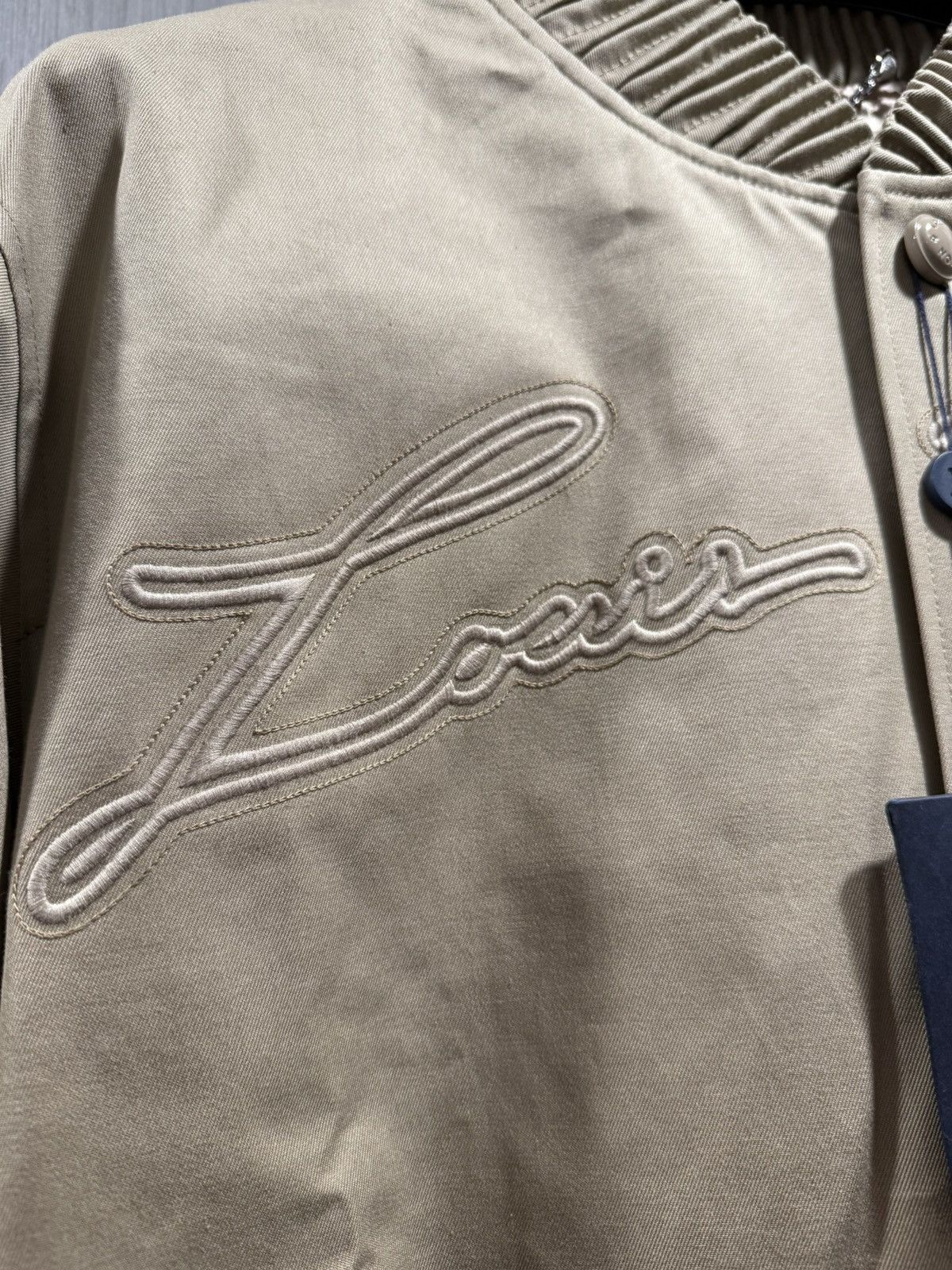 Louis Vuitton Louis Vuitton Beige Embroidered Logo Baseball Jacket Size US M / EU 48-50 / 2 - 3 Thumbnail