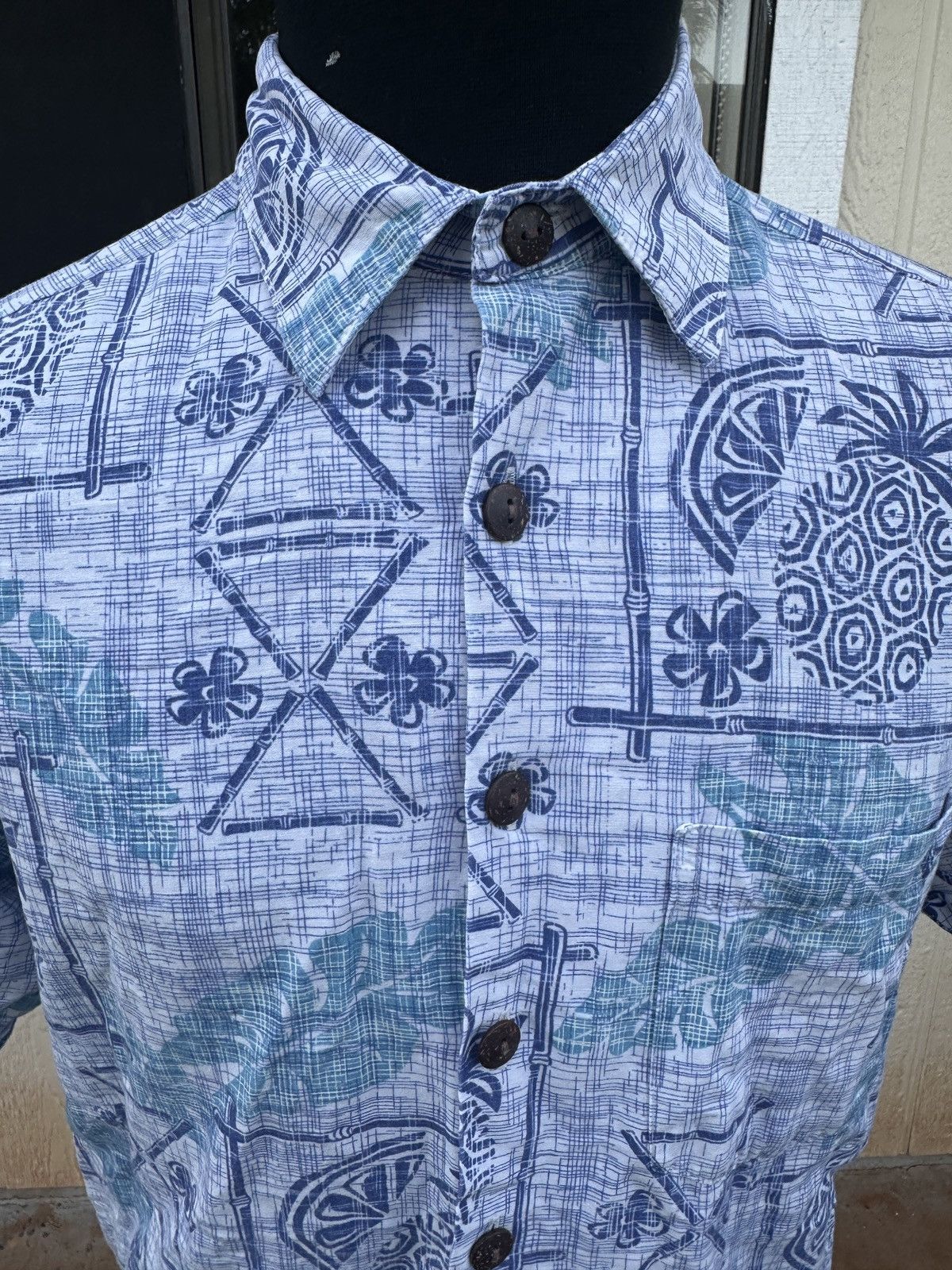 Other PreOwned Kahala Hawaiian Print Blue Full Button Men's Small Size US S / EU 44-46 / 1 - 3 Thumbnail