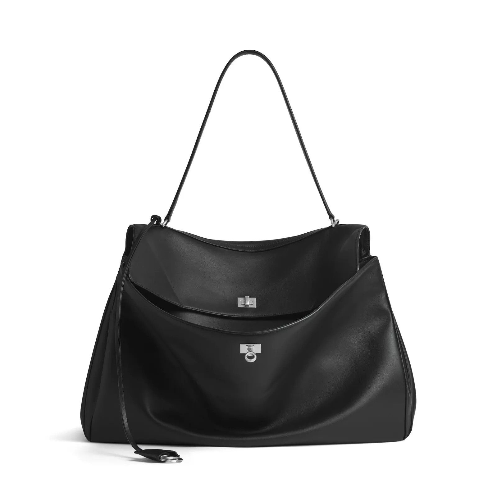 BALENCIAGA Rodeo XL $5950 Black Silver Handbag