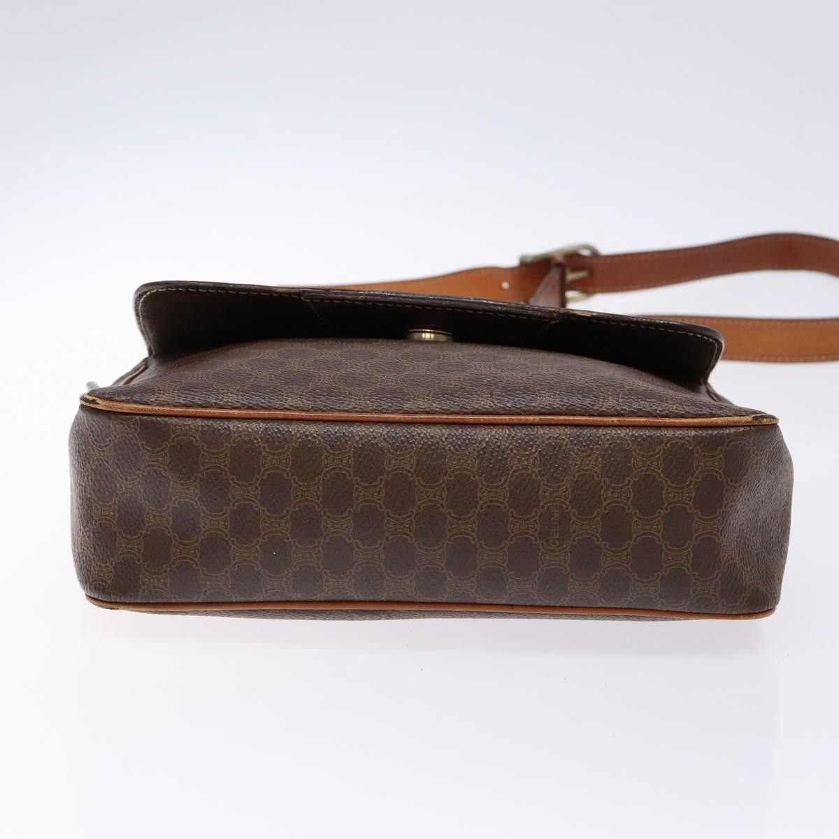 Celine CELINE Macadam Canvas Shoulder Bag Pvc Leather Brown Gold Size ONE SIZE - 9 Thumbnail