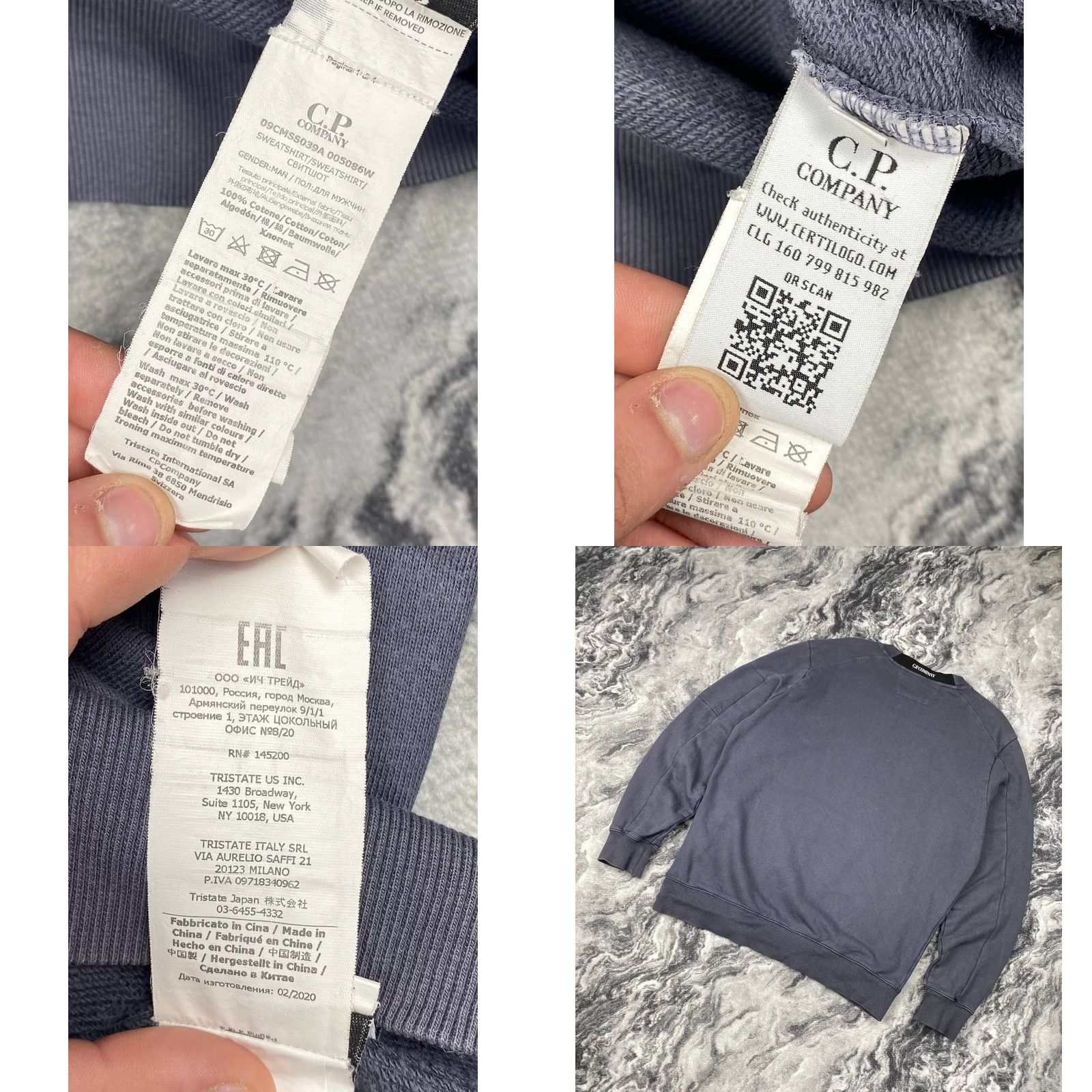 Vintage CP Company Sweatshirt Men XL Grey Sweatshirt Pullover Long Sleeve Logo Fleece Cotton Regular Size XL Men Clothing Size US XL / EU 56 / 4 - 8 Thumbnail
