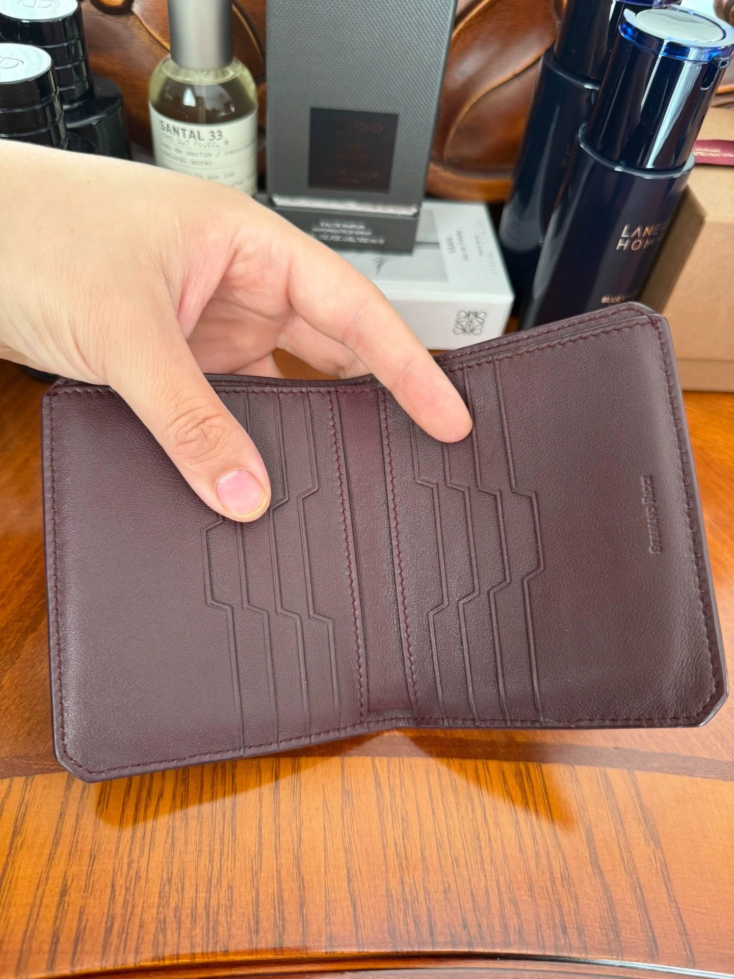 Stefano Ricci Stefano Ricci Burgundy Crocodile Eagle Wallet Blocked Pre Size ONE SIZE - 4 Thumbnail