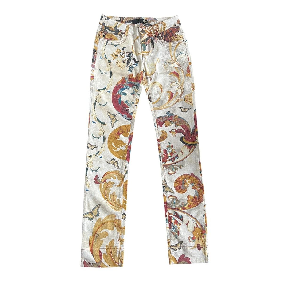 VINTAGE ROBERTO CAVALLI AVANT GARDE JEANS print y2k pants