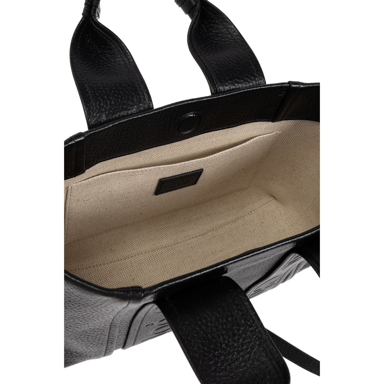 Chloe Chloe Small Black Grained Leather Tote Shopper Top Handle Ba Size ONE SIZE - 4 Thumbnail