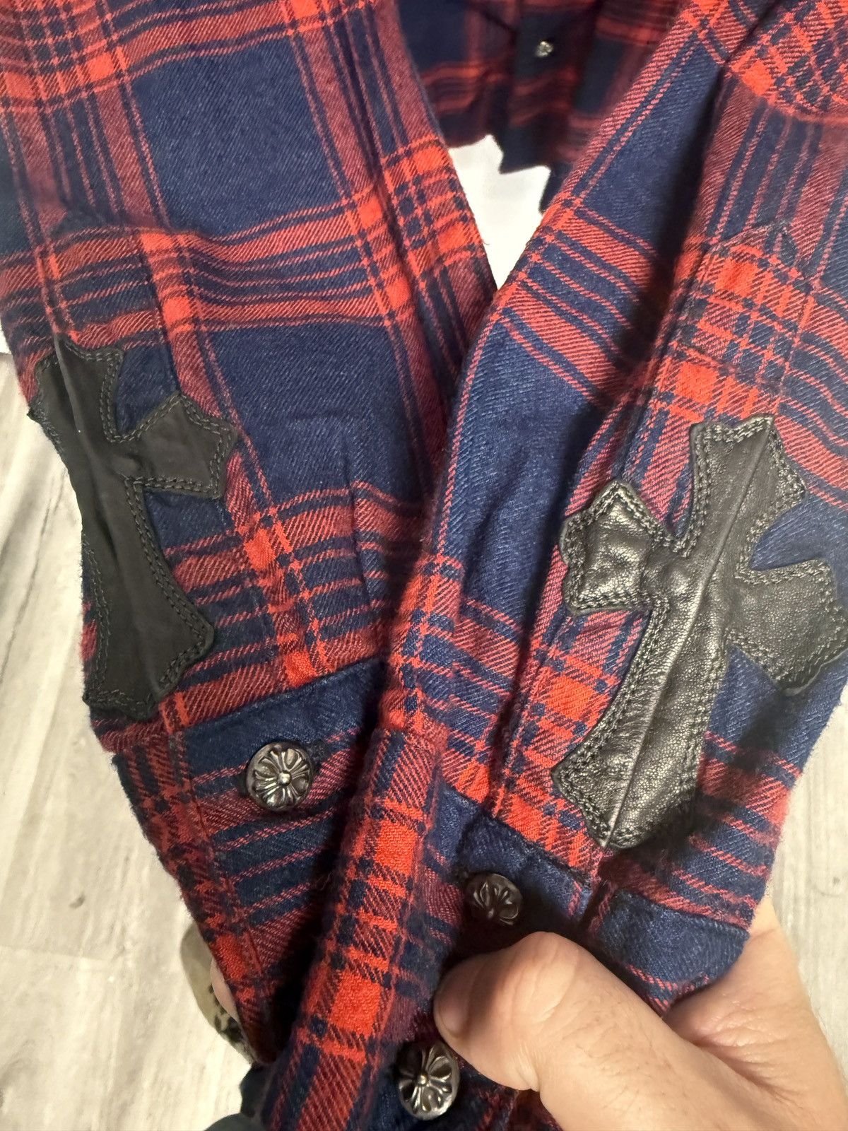 Chrome Hearts Chrome Hearts Flannel Button Up Size US XL / EU 56 / 4 - 7 Thumbnail