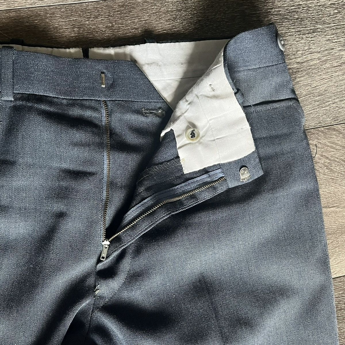 Vintage Vintage 70s Top Hat Heather Navy Button Trousers Pants 32x32 Size US 32 / EU 48 - 7 Thumbnail