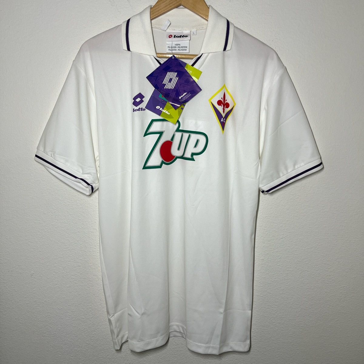 Lotto Sport Fiorentina 1992-1993 Third Jersey | Vintage Soccer Size US L / EU 52-54 / 3 - 1 Thumbnail
