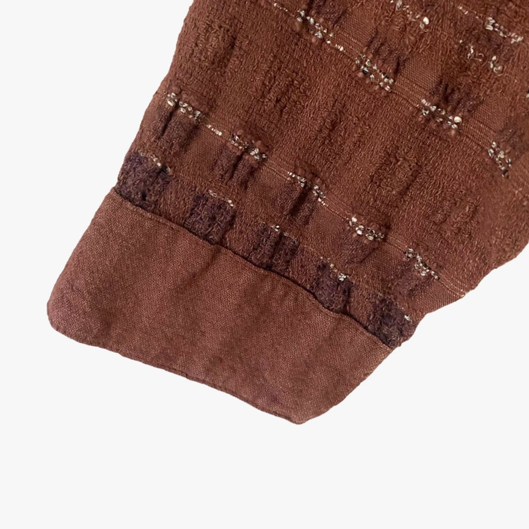 Vintage VINTAGE Cotton USA Striped Button-Collar Long Sleeve Tunic Blouse Brown Women's Medium Size M / US 6-8 / IT 42-44 - 7 Thumbnail