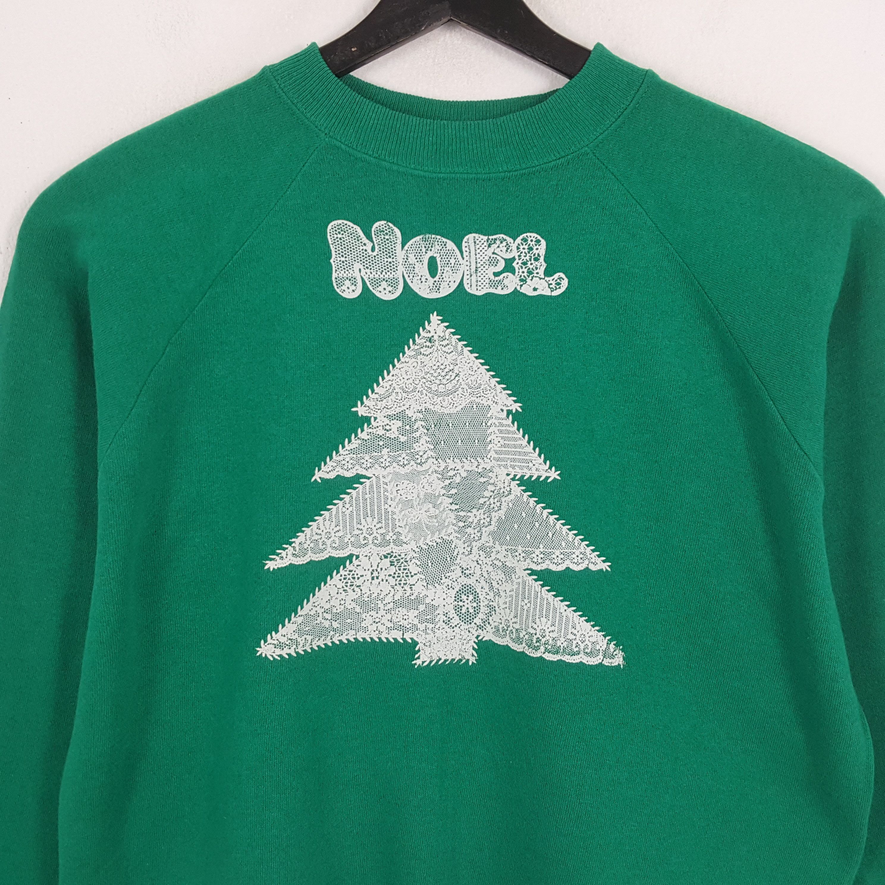Vintage NOEL Christmas Tree Design Winter Vintage Sweatshirt Size US L / EU 52-54 / 3 - 2 Thumbnail