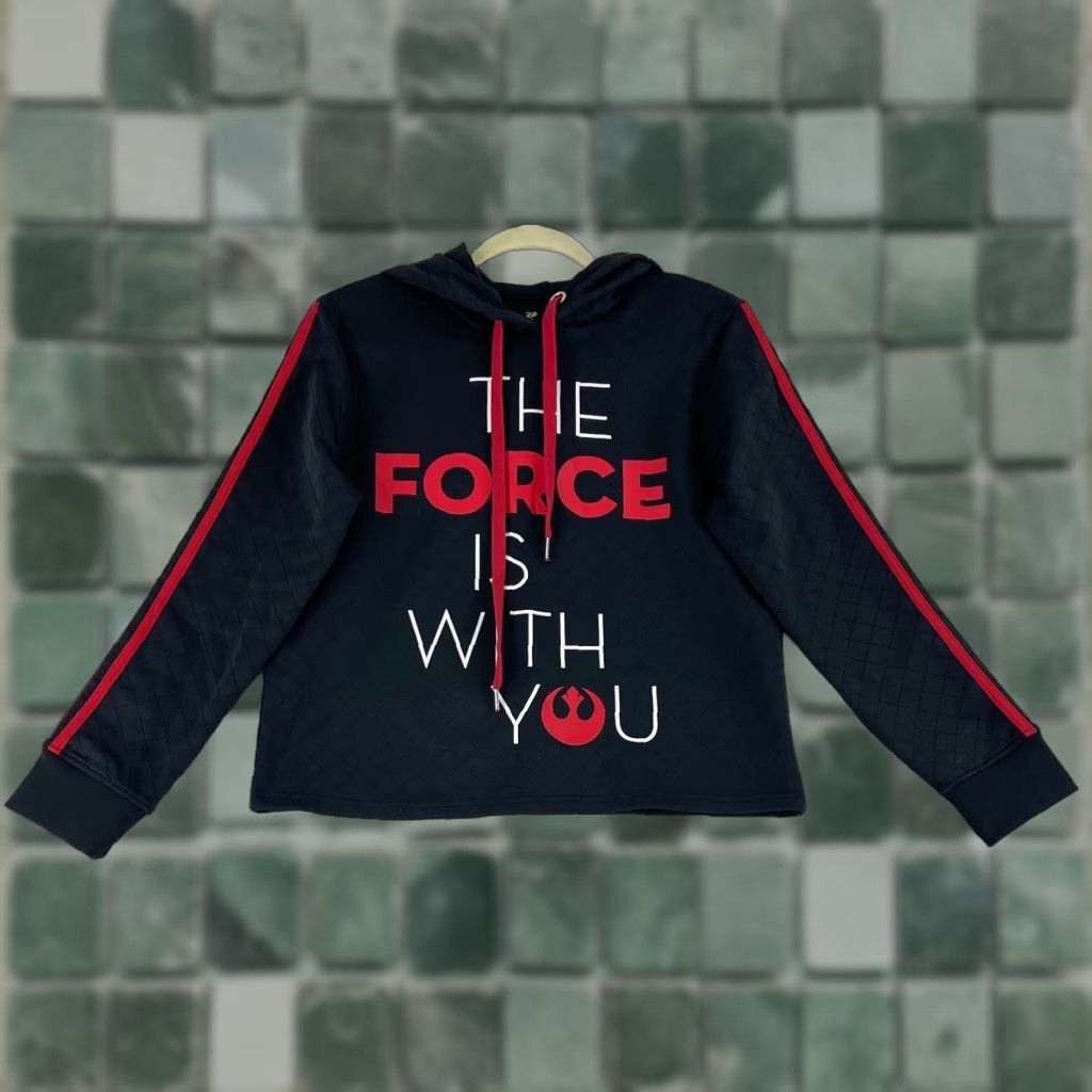 Star Wars Disney Star Wars Sweater Womens Medium Black Pullover Hoodie Long Sleeve Casual Size M / US 6-8 / IT 42-44 - 1 Thumbnail