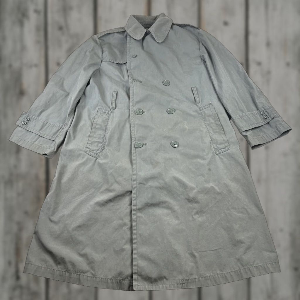 VINTAGE Continental Strategies Corp. Military Rain Coat Coat Mens 38 Green Trench Coat Quarpel AG 274 70s