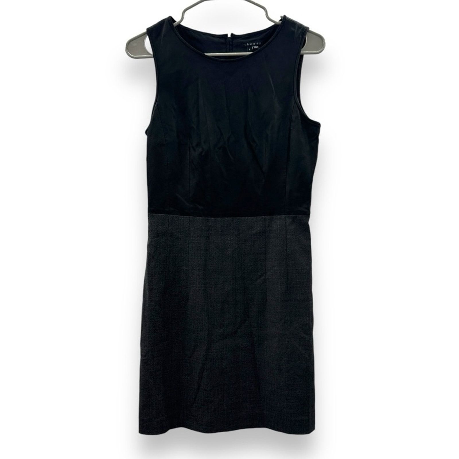 chinese dress ladies Theory Women's Short Sleeve Half Zip Dress Black at Amazon Women's Clothing  store main image 0