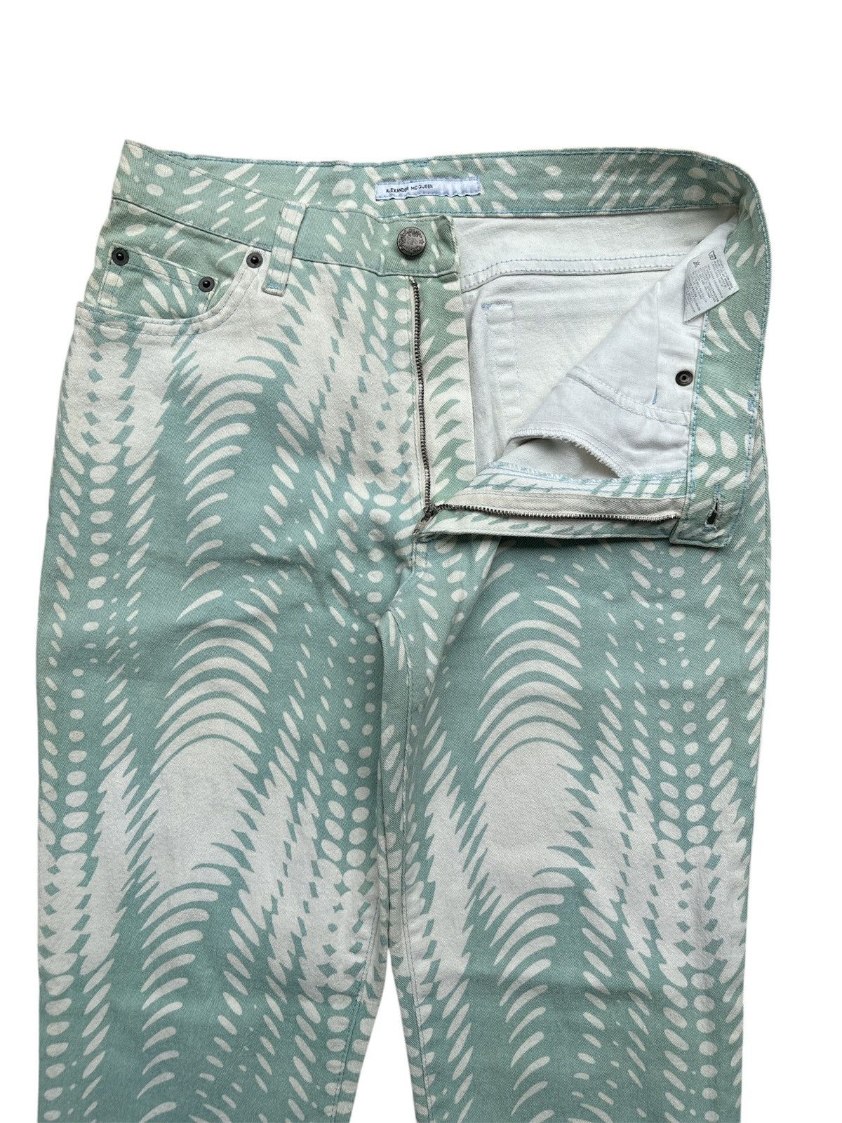 Alexander McQueen SS96 ‘The Hunger’ Optical Illusion Flare Pants Size 29" - 3 Thumbnail