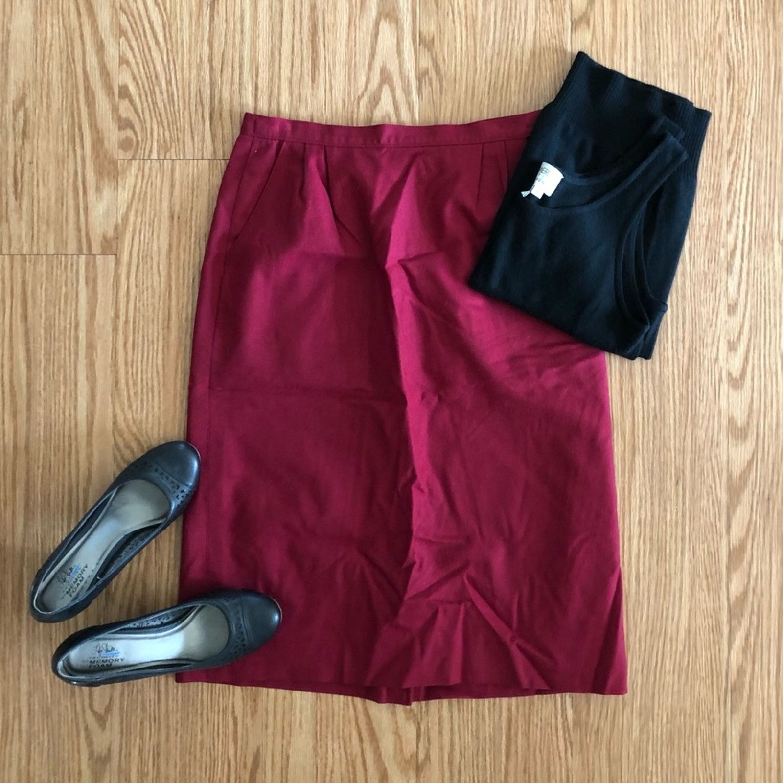 Pendleton Pendleton Vintage Wool Red Midi Pencil Skirt Womens 4 Size 27" / US 4 / IT 40 - 10 Thumbnail