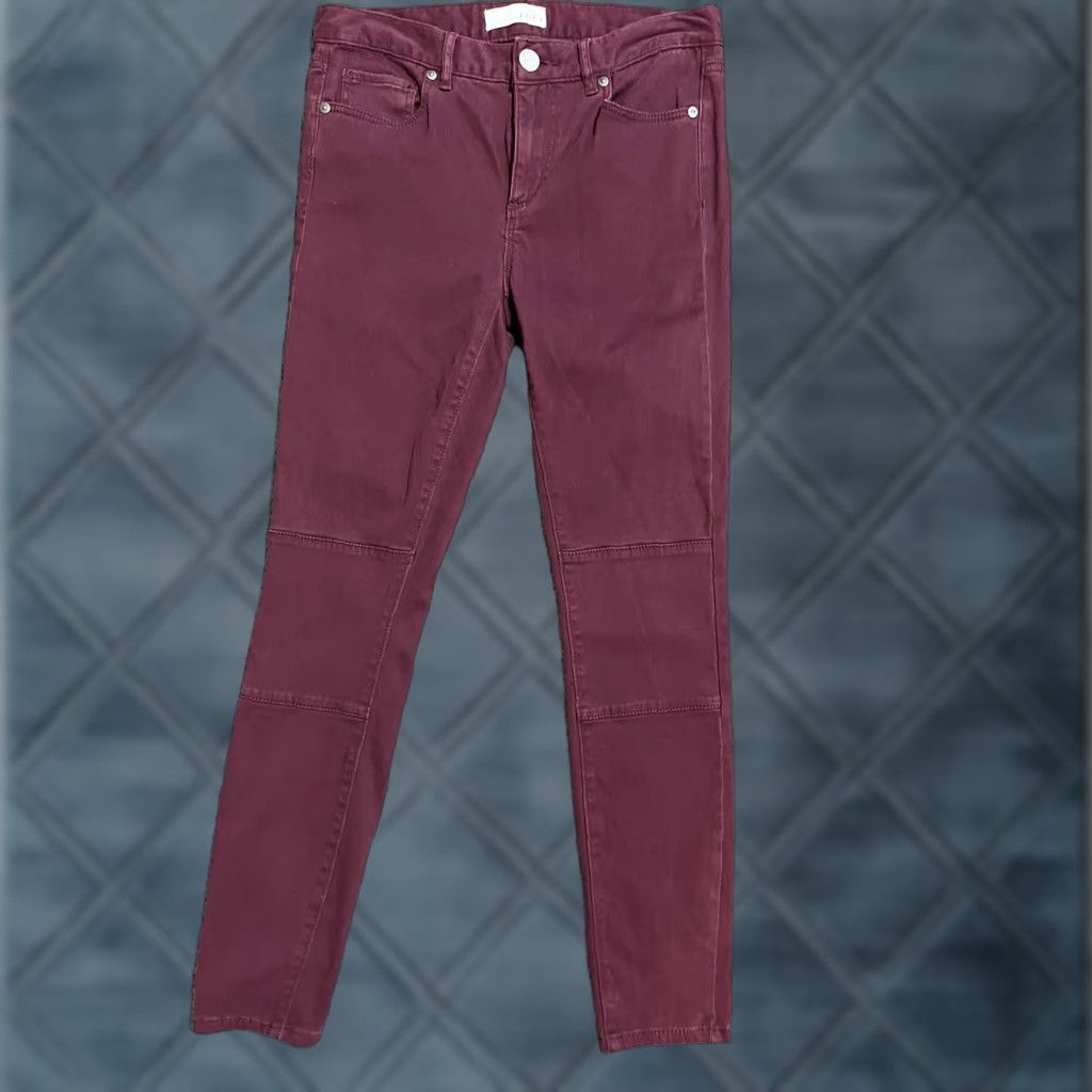 Ann Taylor VINTAGE Ann Taylor Loft Jeans Women Skinny Denim 25In 2/26 Burgundy Stretch Regular 30In Mens? Girls? Wait. Size 25" / US 0 / IT 36 - 1 Thumbnail
