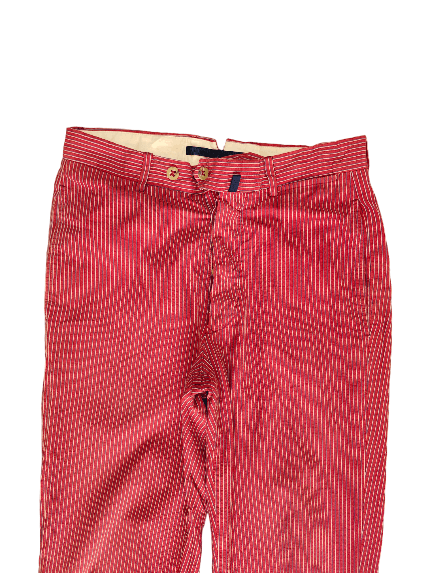 Incotex Incotex Pin Striped Red Trouser Pants Size US 28 / EU 44 - 3 Thumbnail