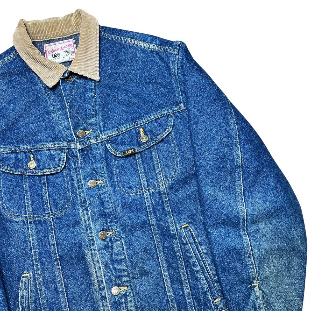 Lee 1980s Lee Storm Rider Blanket Lined Corduroy Collar Jacket Size US L / EU 52-54 / 3 - 22 Thumbnail