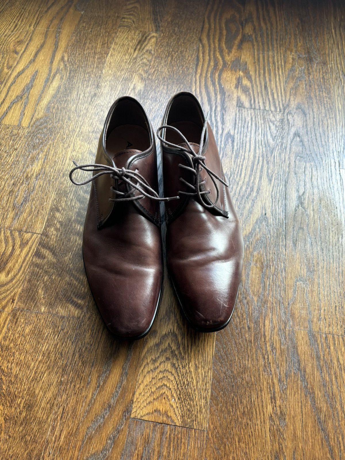 Aldo ALDO DARK BROWN LEATHER OXFORD SHOES Size US 12 / EU 45 - 1 Thumbnail