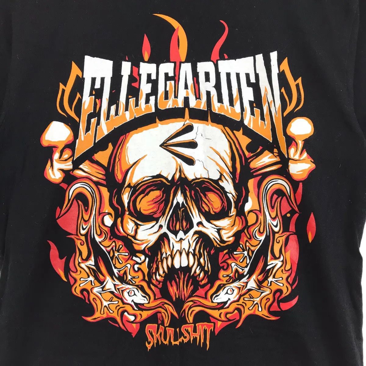 Vintage ELLEGARDEN SKULL SHIT Japan Band Punk Eleven Fire Tee Shirt Size US S / EU 44-46 / 1 - 2 Thumbnail