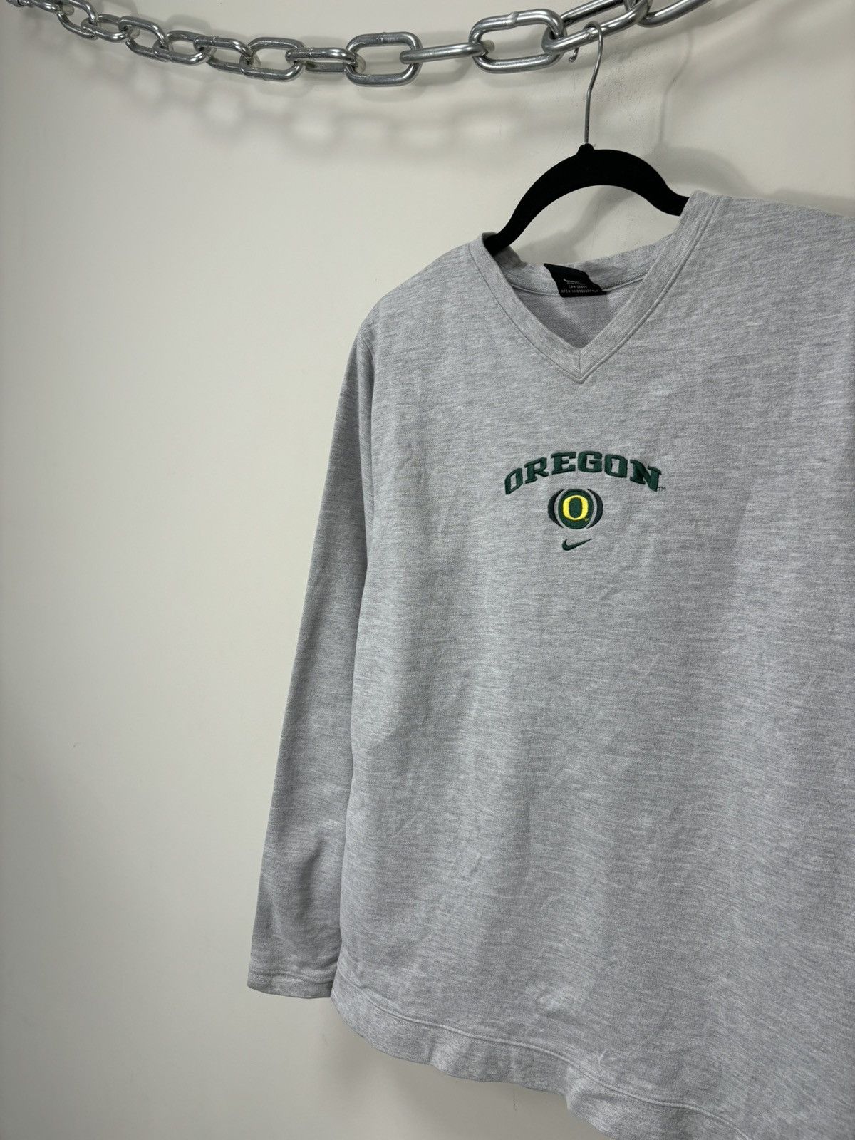 Nike × Vintage Vintage Nike Oregon 90s Big Embroidered Logo Hype Sweatshirt Size US M / EU 48-50 / 2 - 4 Thumbnail