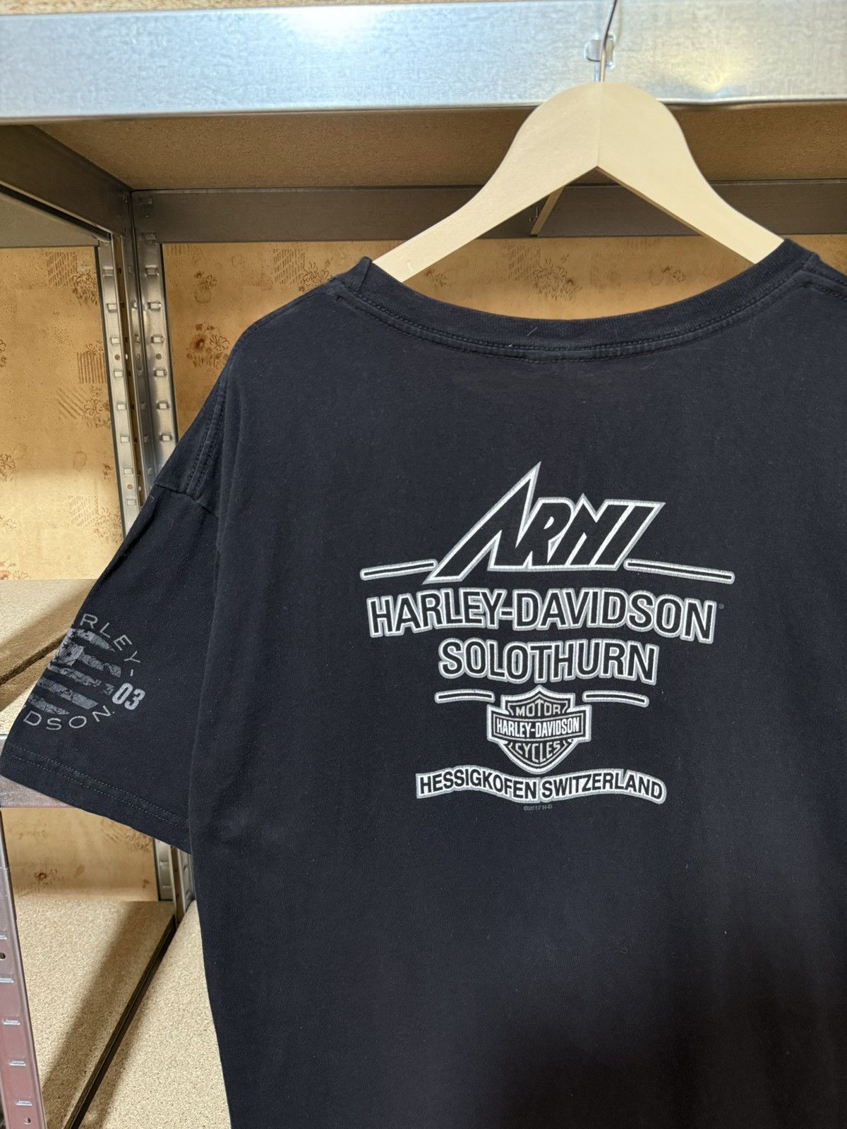 Band Tees × Harley Davidson × Vintage Vintage 2020 Harley Davidson Switzerland T-Shirt Size US XL / EU 56 / 4 - 4 Thumbnail